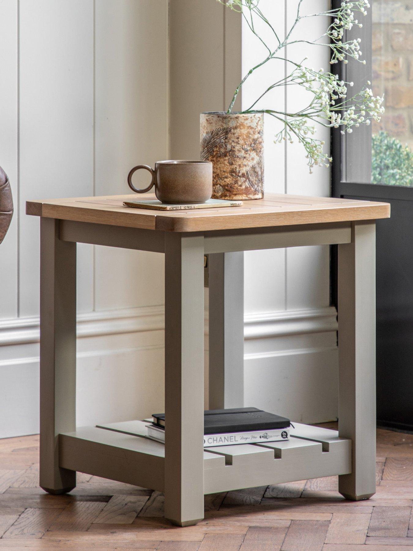 Image 1 of 4 of Gallery Direct Eton Side Table - Prairie- Contains Solid Wood