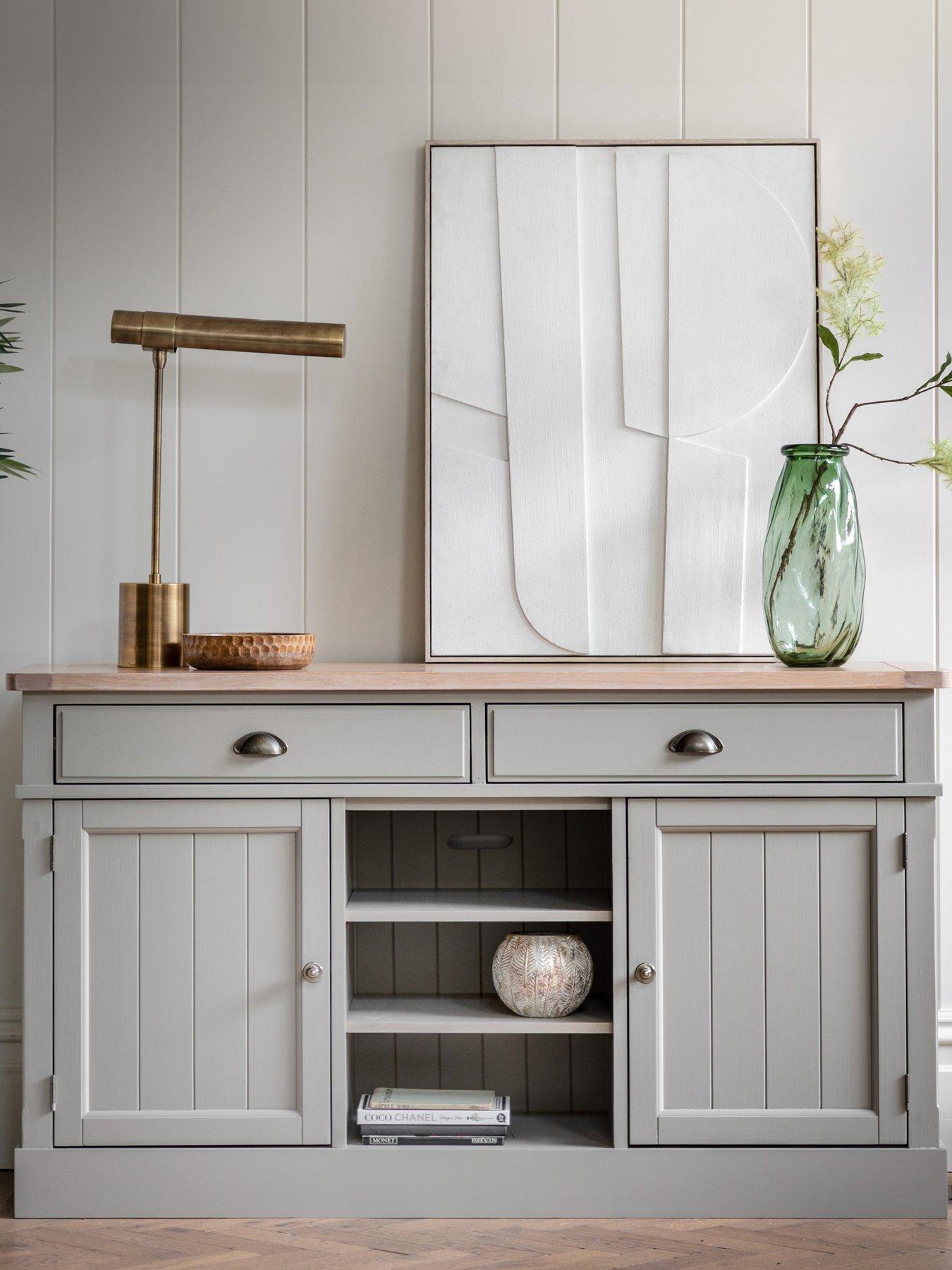 Image 1 of 7 of Gallery Direct Eton 2 Door 2 Drawer Sideboard - Prairie - Contains Solid Wood
