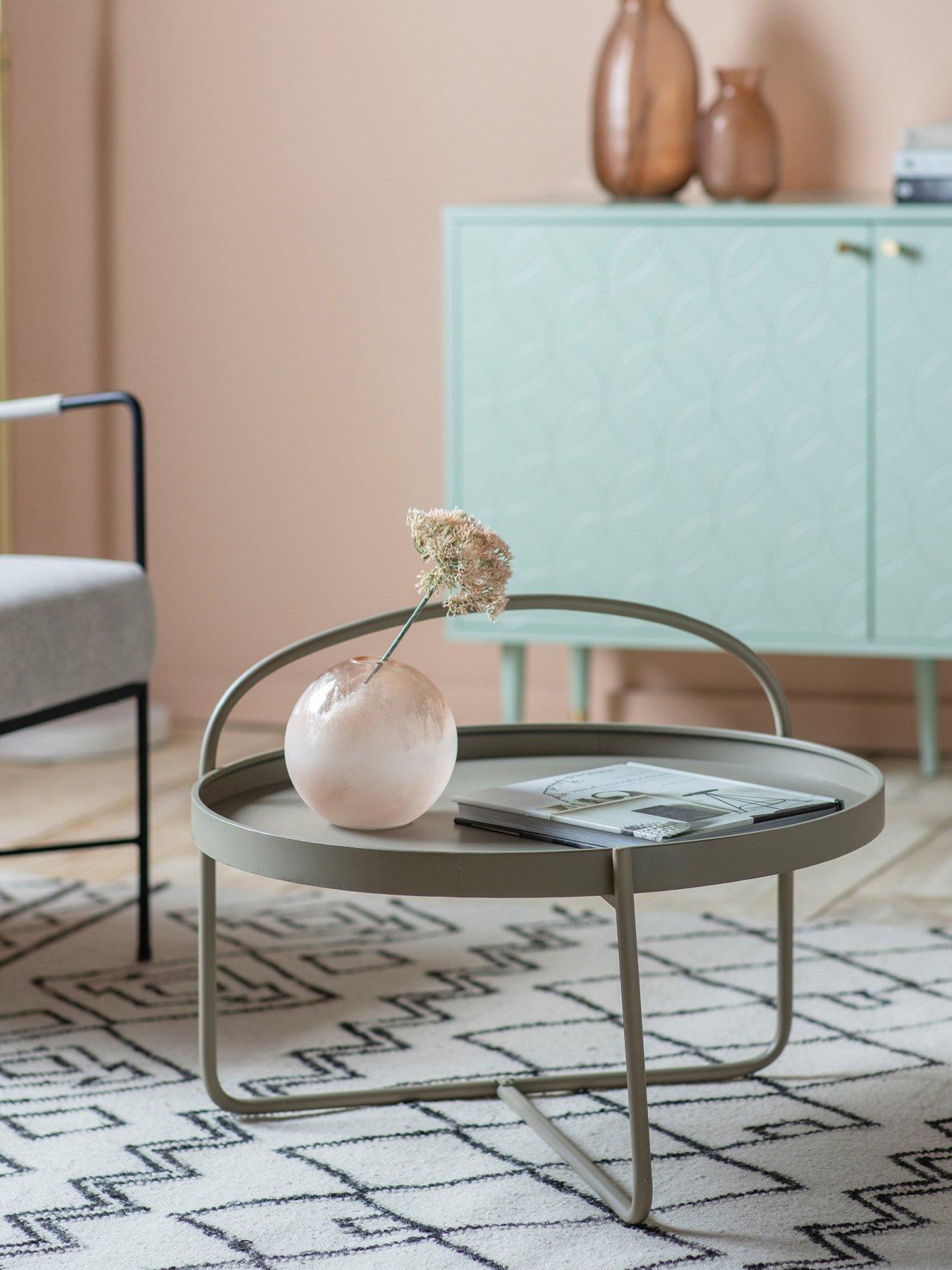 undefined Melbury Metal Coffee Table - Latte