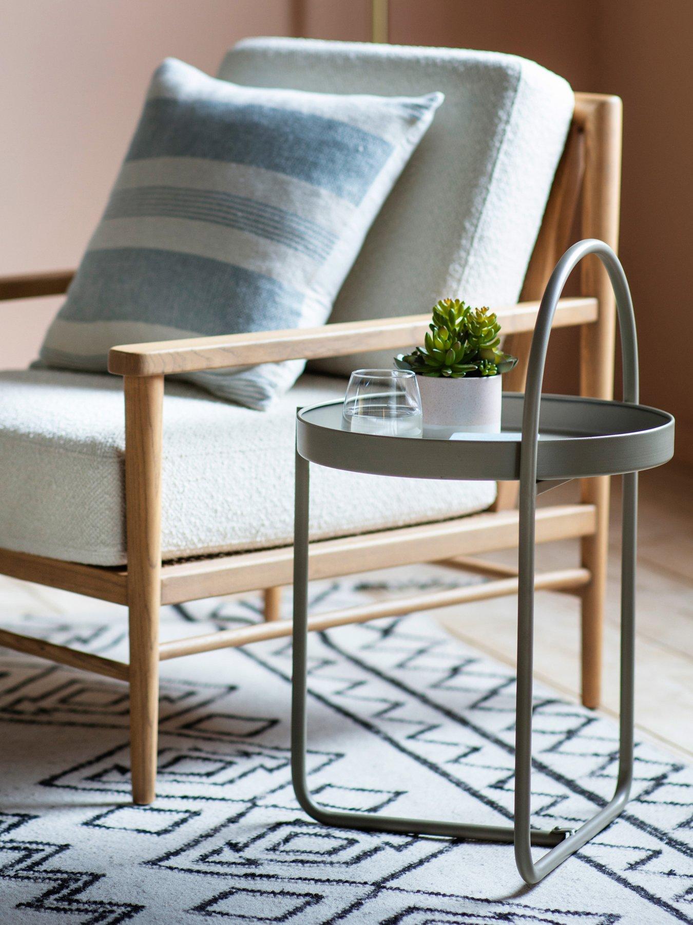Gallery Direct Melbury Metal Side Table - Latte