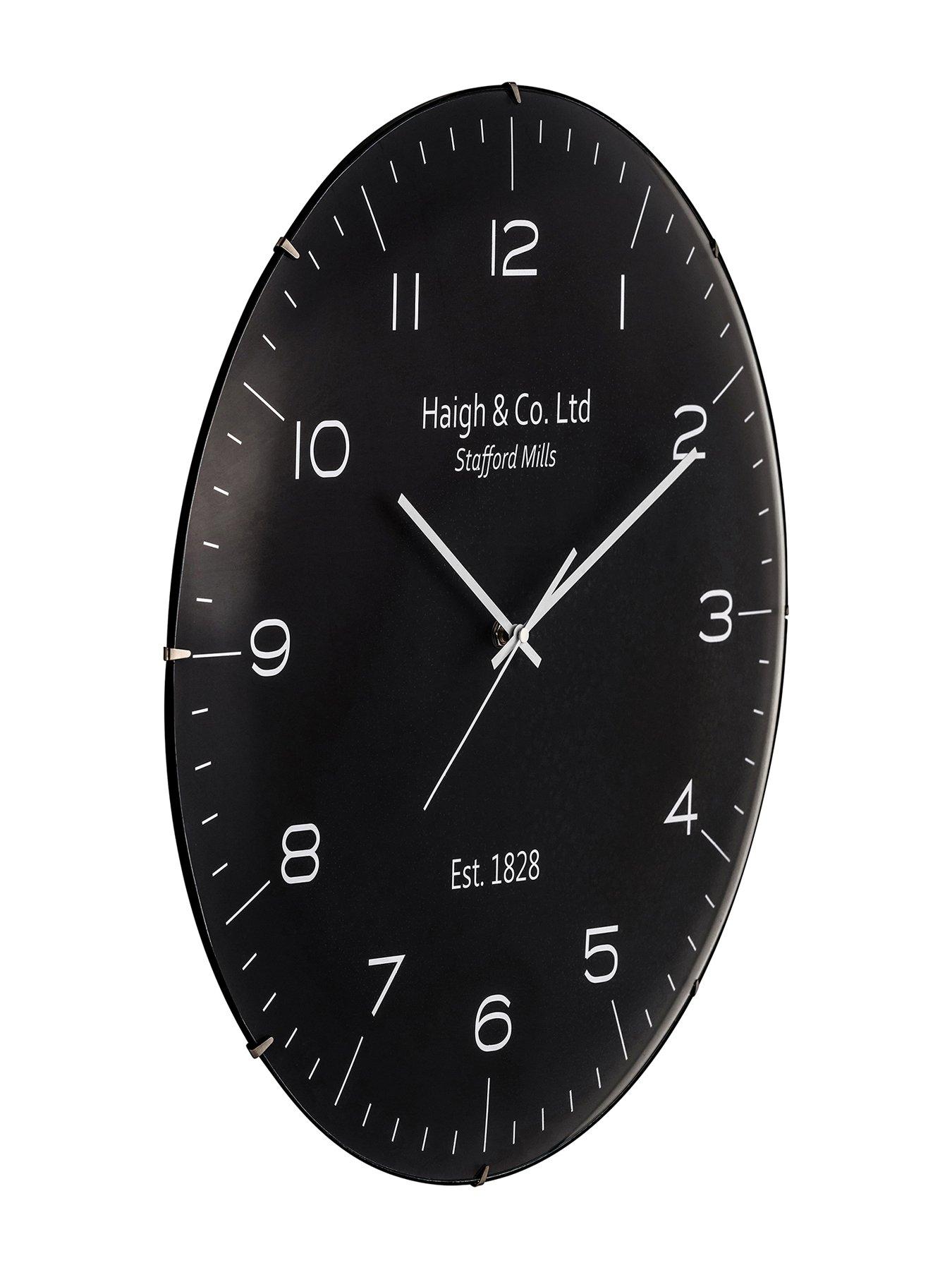 Image 3 of 7 of Pacific Lifestyle Black and Silver Dome Glass Wall Clock