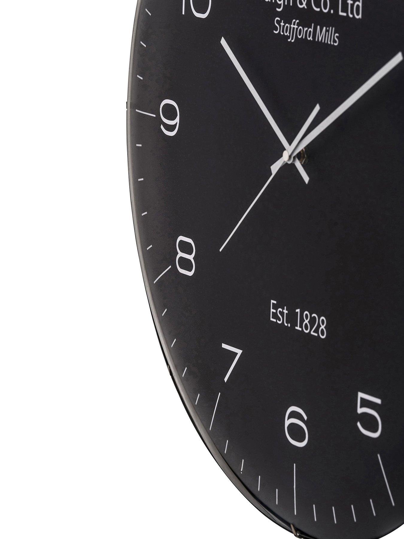 Image 7 of 7 of Pacific Lifestyle Black and Silver Dome Glass Wall Clock