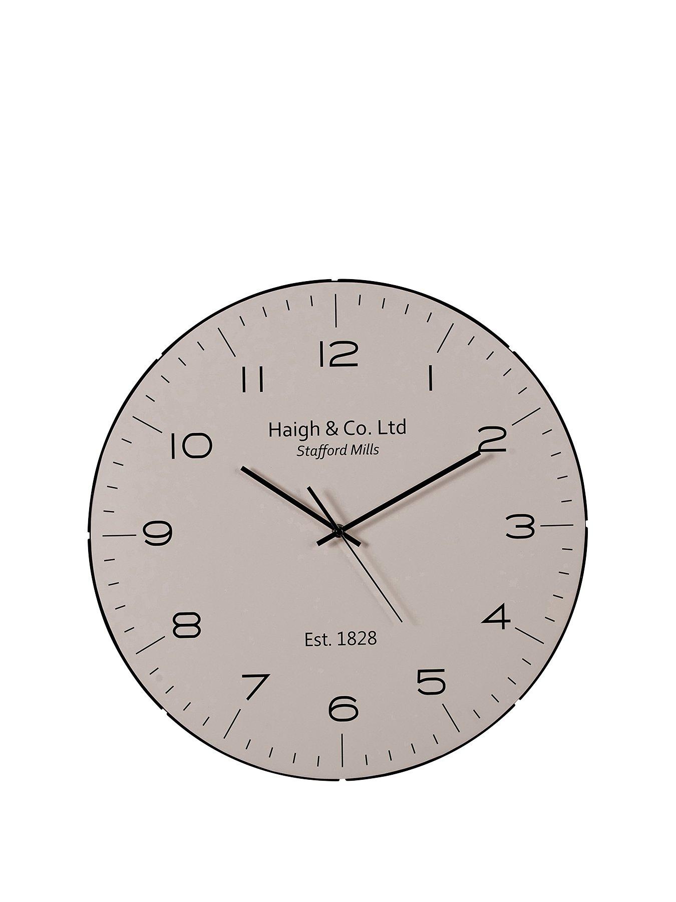 Image 2 of 6 of Pacific Lifestyle Cream and Black Dome Glass Wall Clock