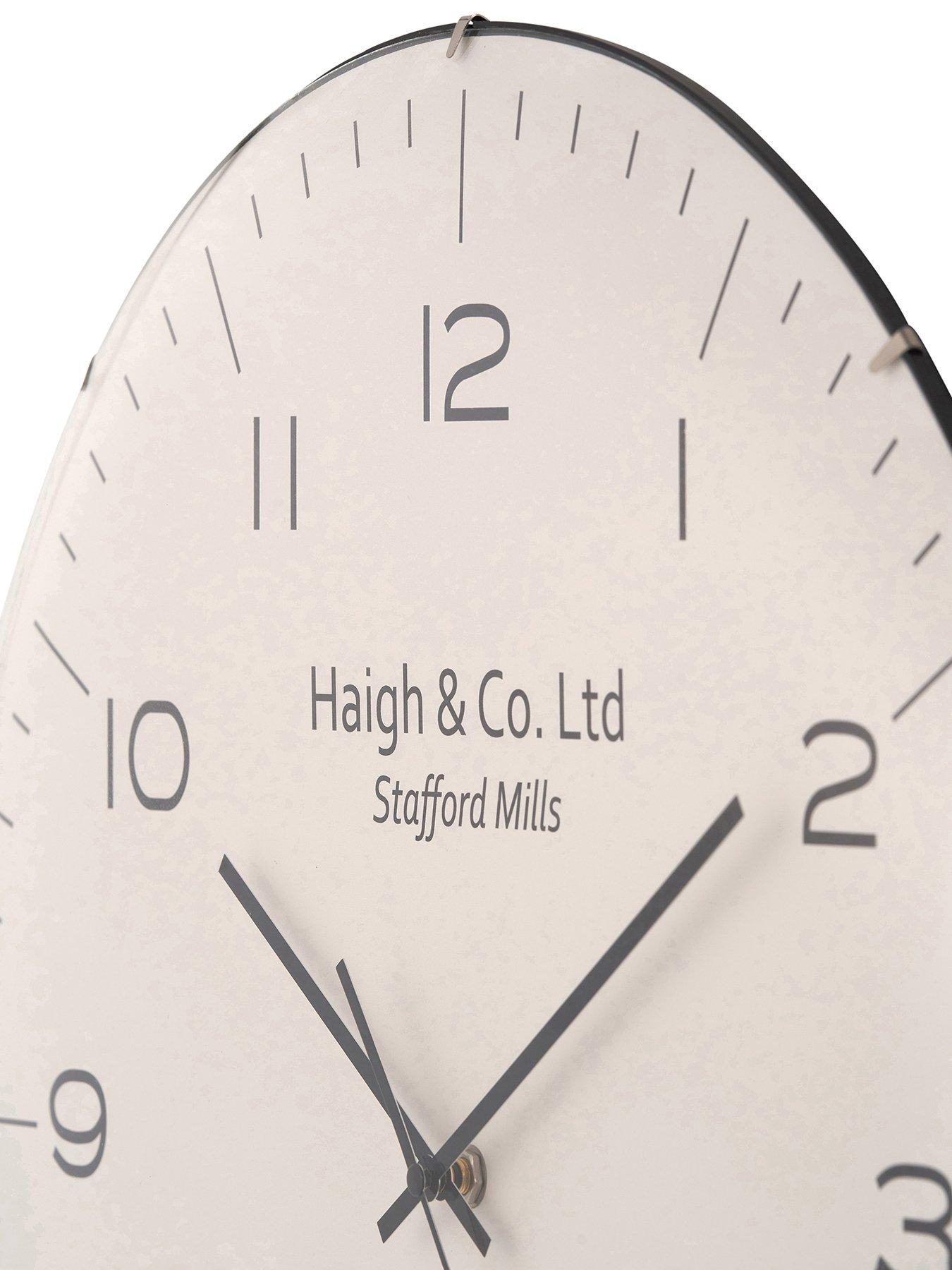 Image 6 of 6 of Pacific Lifestyle Cream and Black Dome Glass Wall Clock