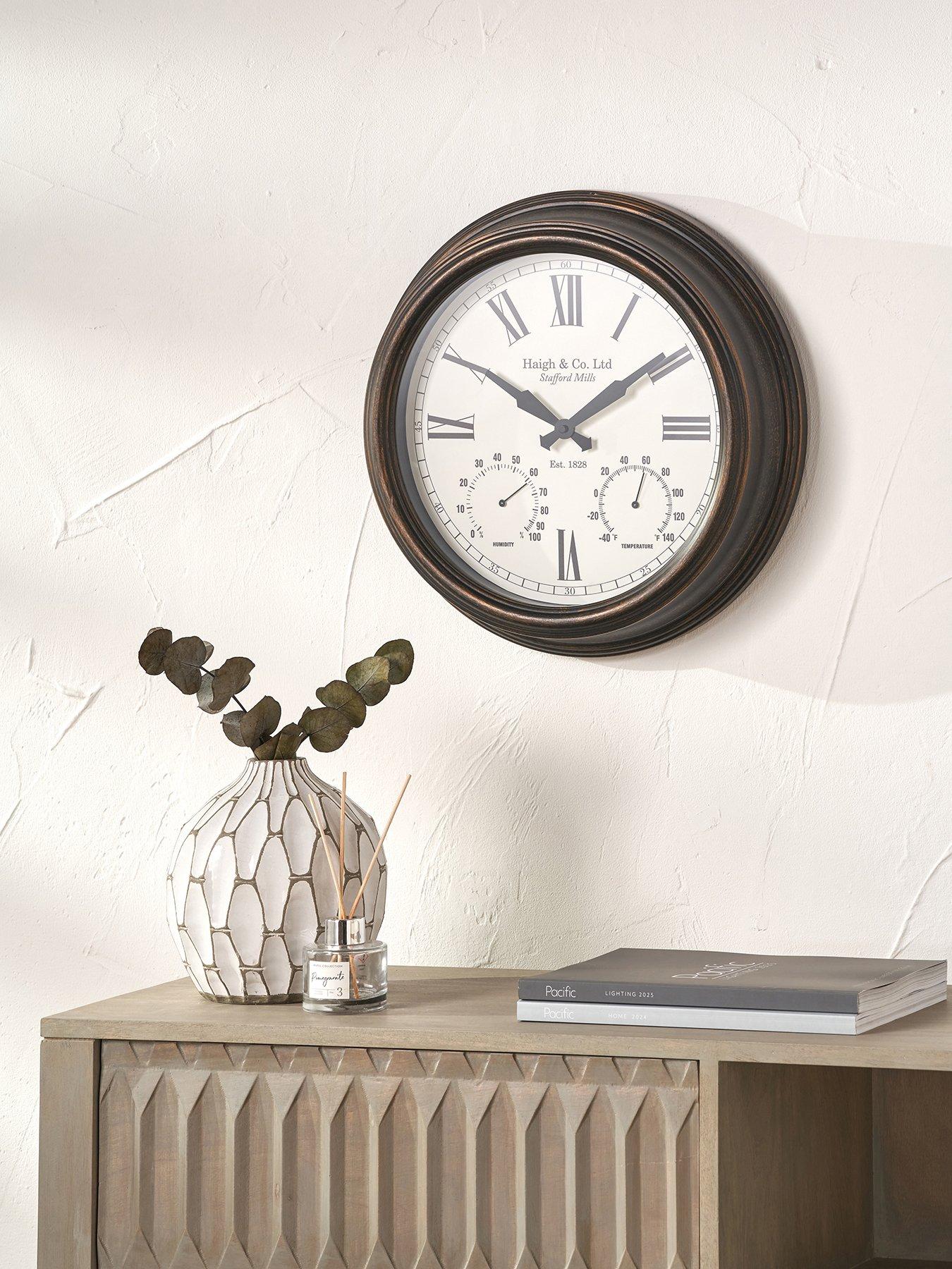 undefined Antique Bronze Effect Indoor Outdoor Wall Clock