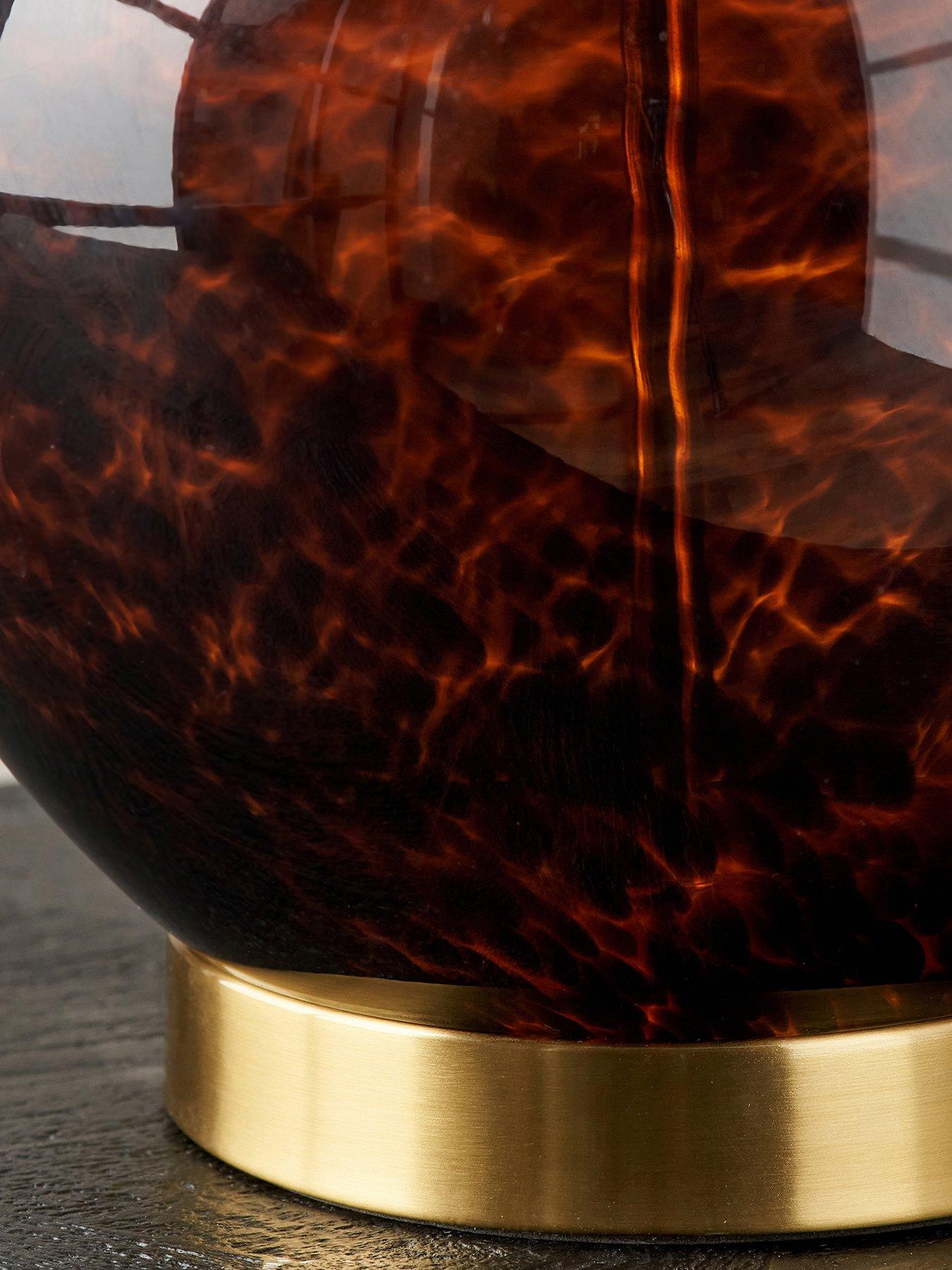 Pacific Lifestyle Lucien Tortoiseshell Glass Table Lamp | Littlewoods