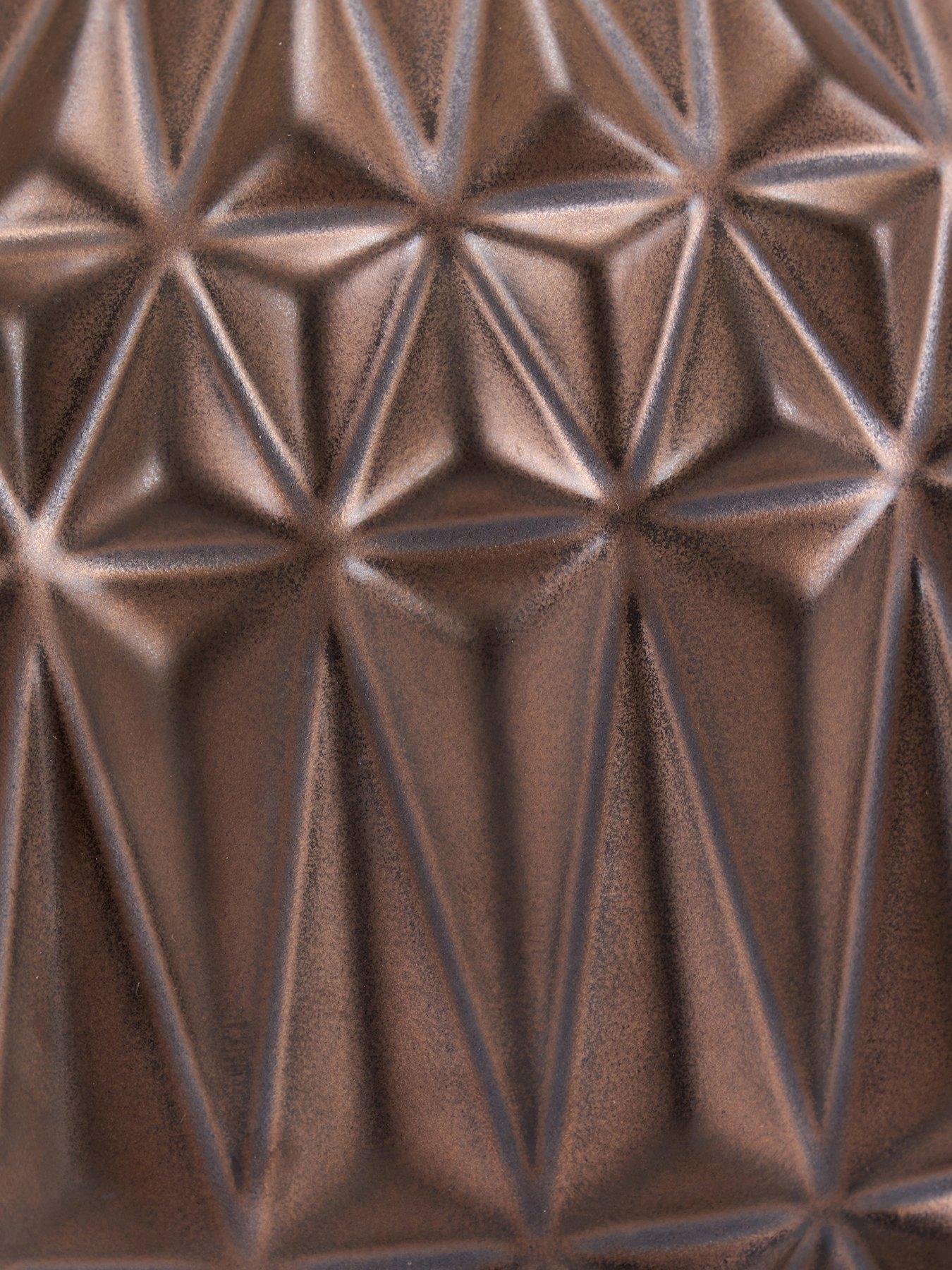 Image 3 of 6 of Pacific Lifestyle Anneli Bronze Aztec Texture Ceramic Table Lamp