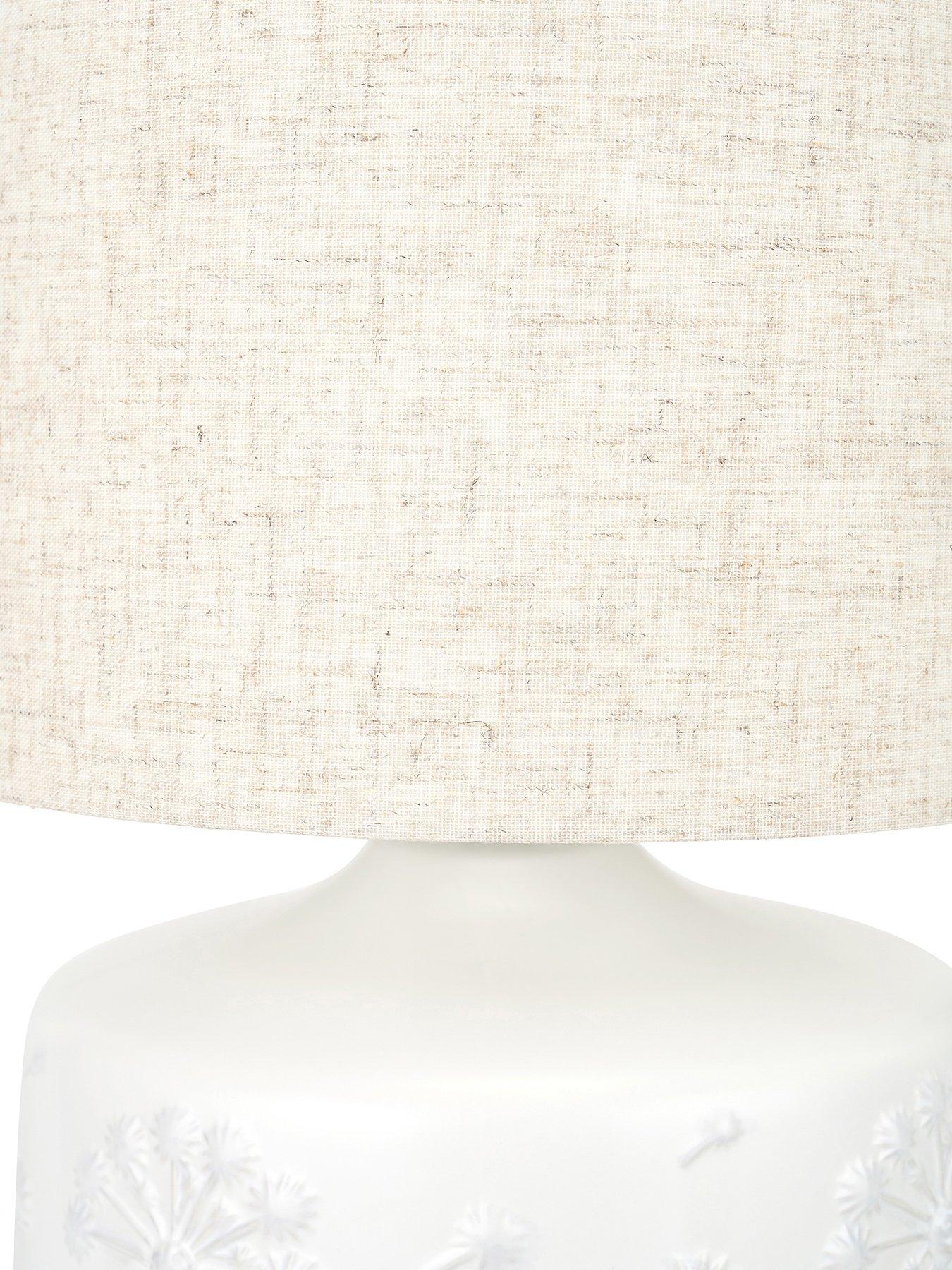 Image 6 of 6 of Pacific Lifestyle Flora White Small Floral Ceramic Table Lamp