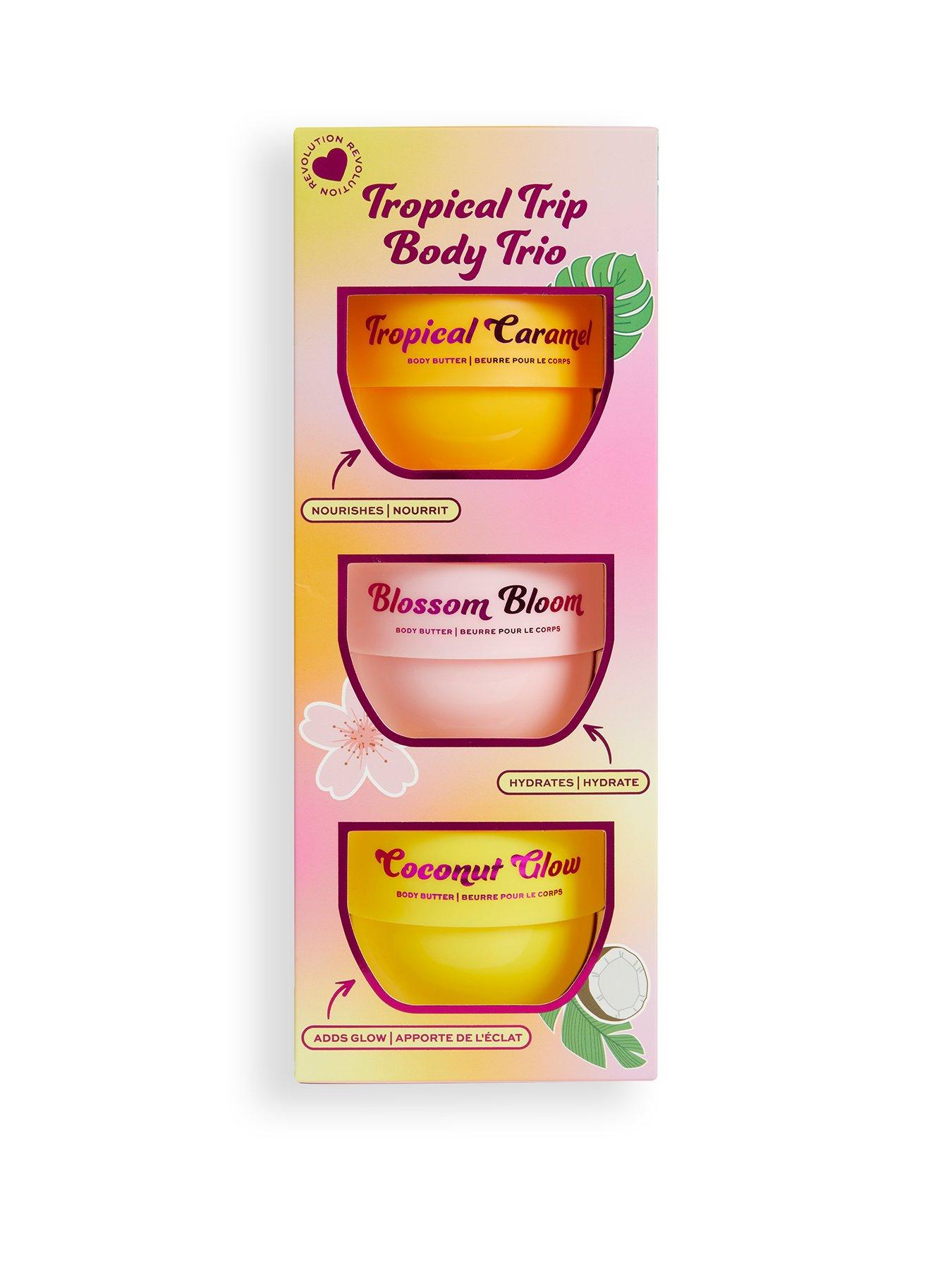 Image 1 of 4 of Revolution Beauty London I Heart Revolution Tropical Trip Body Cream Trio