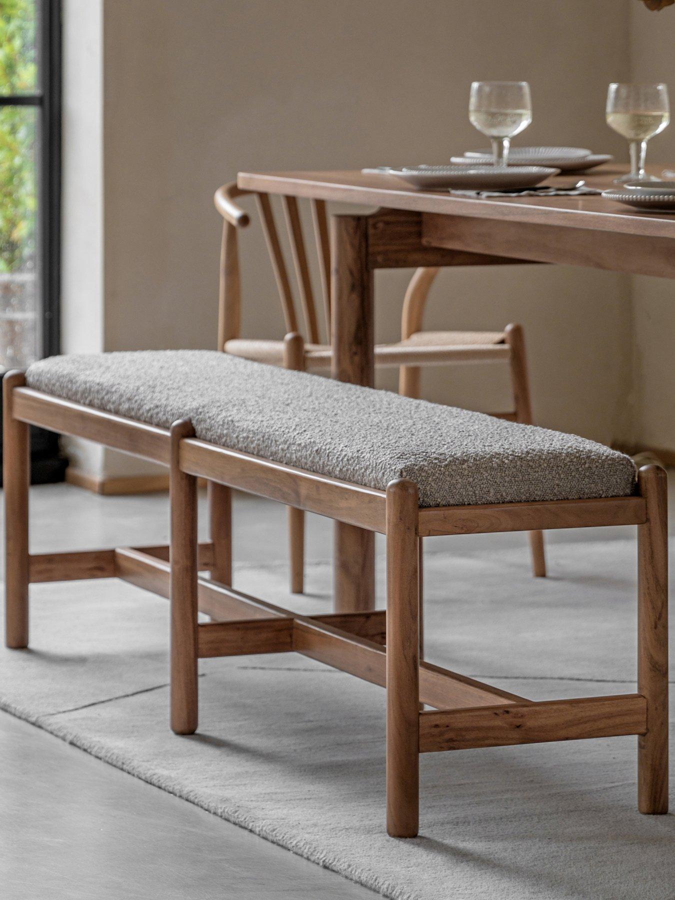 undefined Cannes Solid Acacia Wood Dining Bench