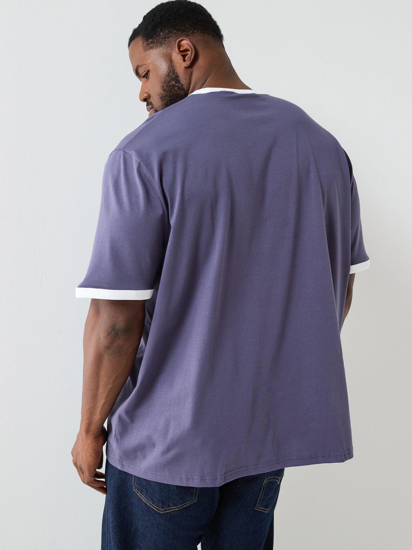 stillFront image of lyle-scott-big-and-tall-ringer-short-sleeve-t-shirt-purple