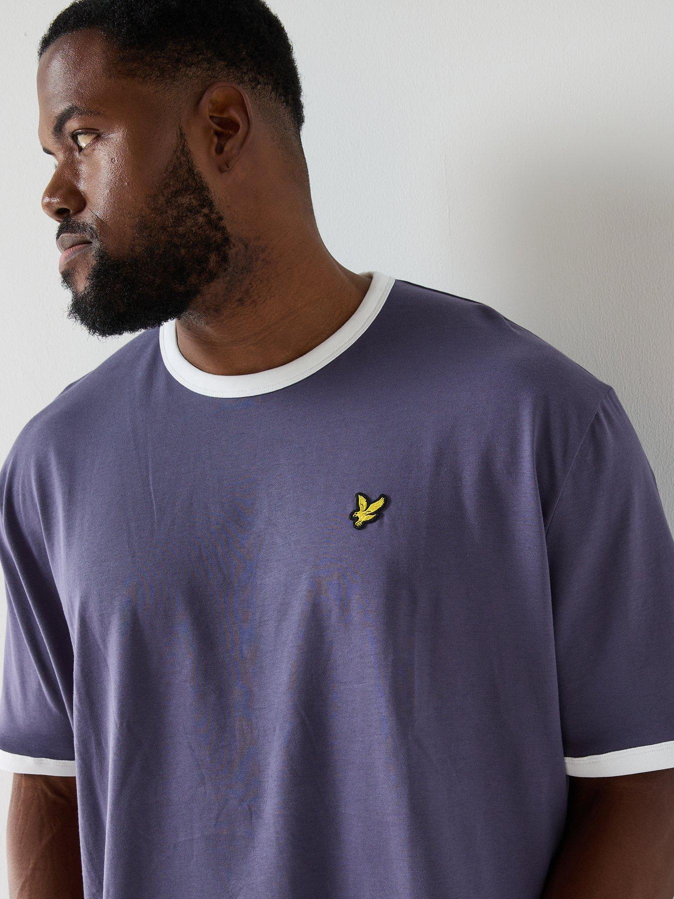  image of lyle-scott-big-and-tall-ringer-short-sleeve-t-shirt-purple