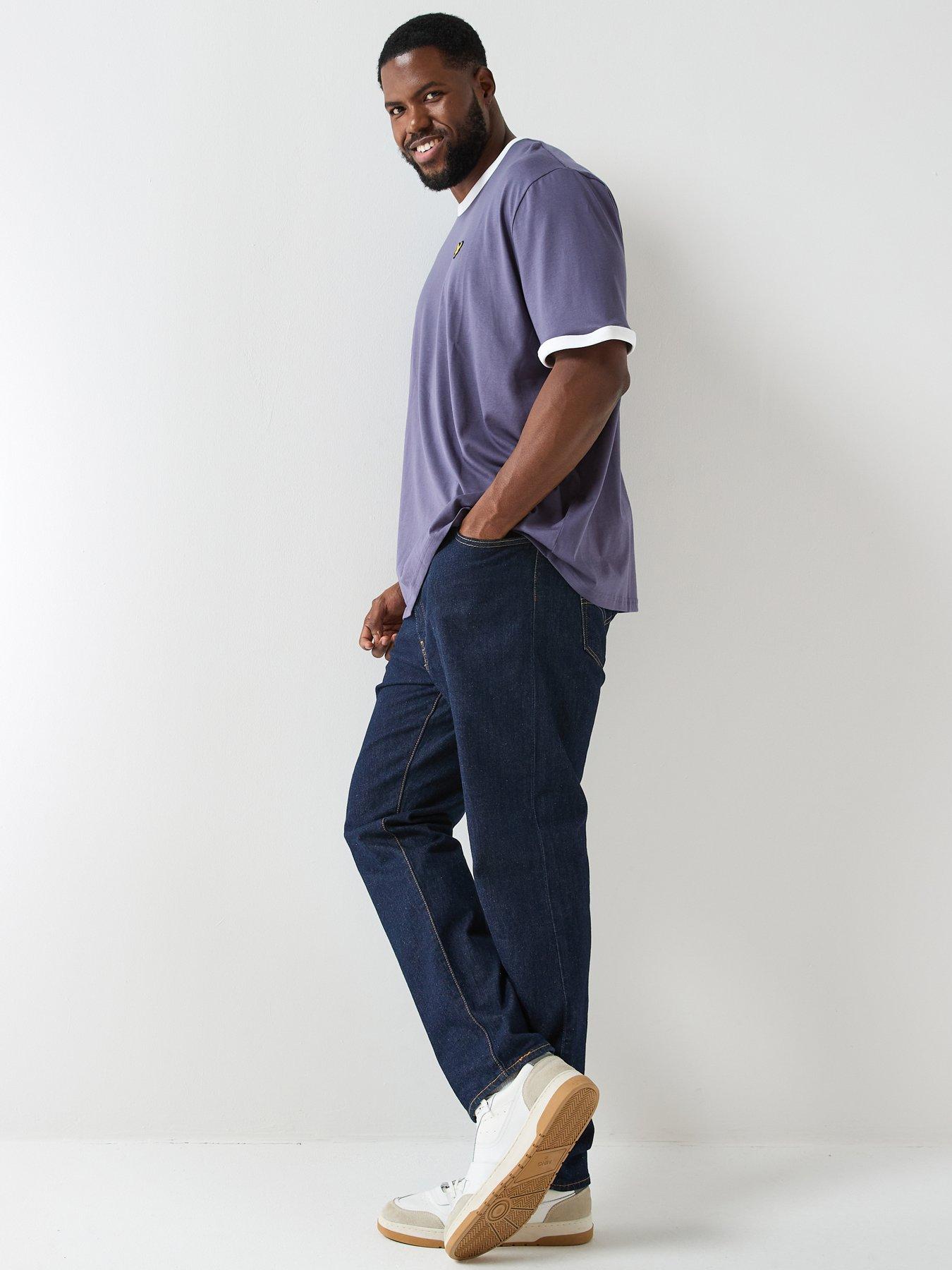  image of lyle-scott-big-and-tall-ringer-short-sleeve-t-shirt-purple