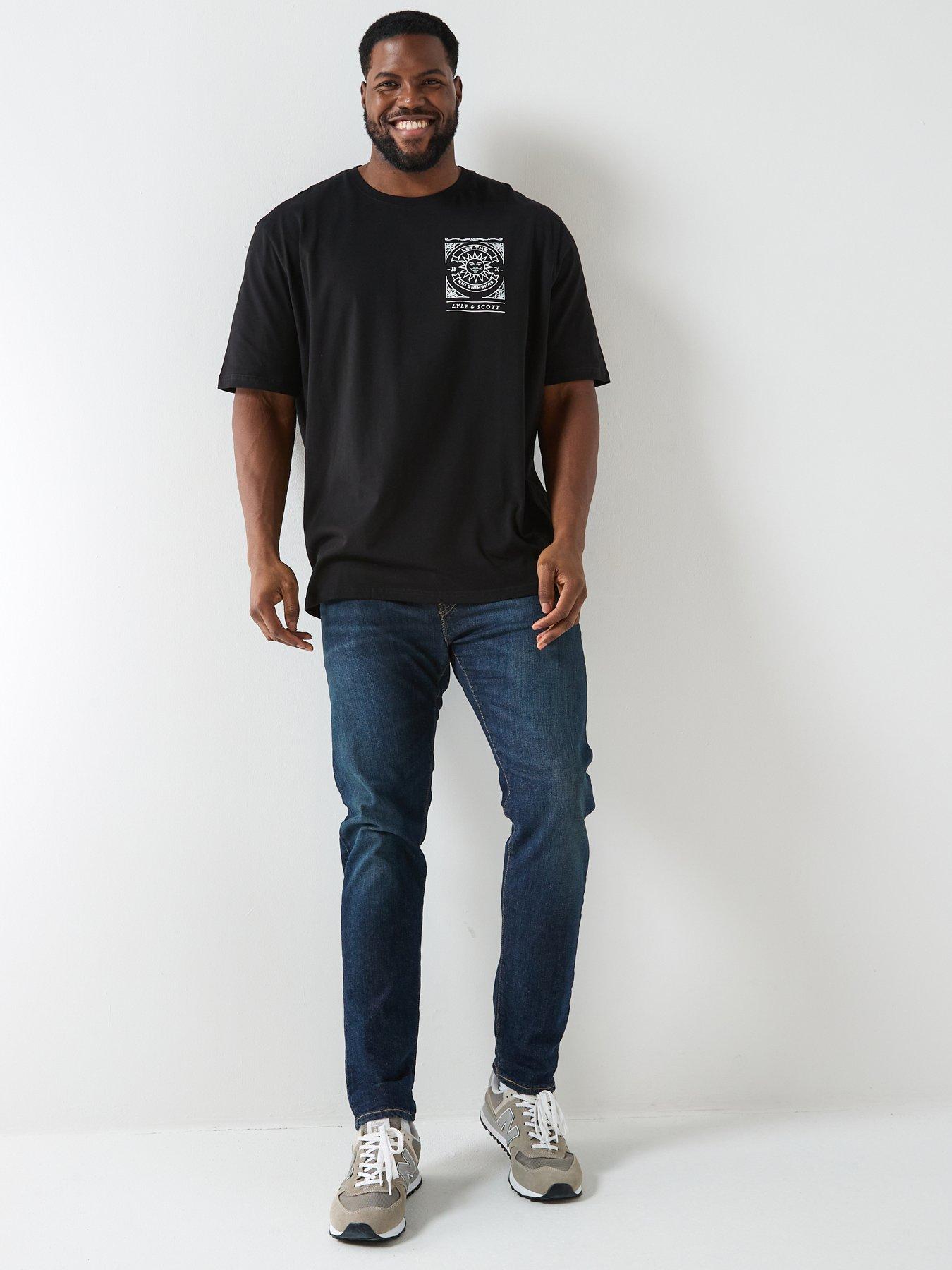  image of lyle-scott-big-and-tall-sunshine-inn-graphic-t-shirt--black