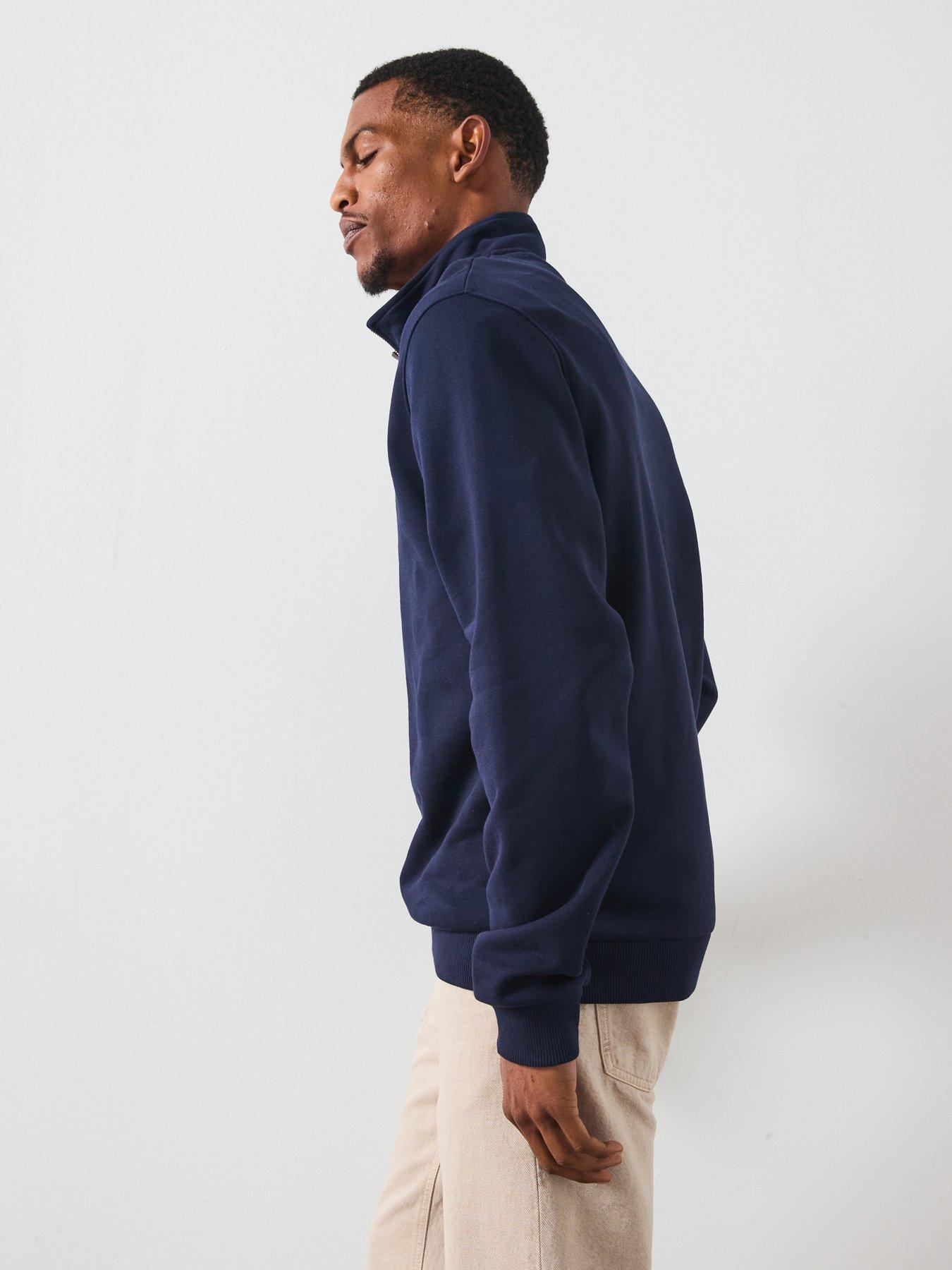 Image 6 of 6 of Les Deux Crew Half Zip Sweat - Navy