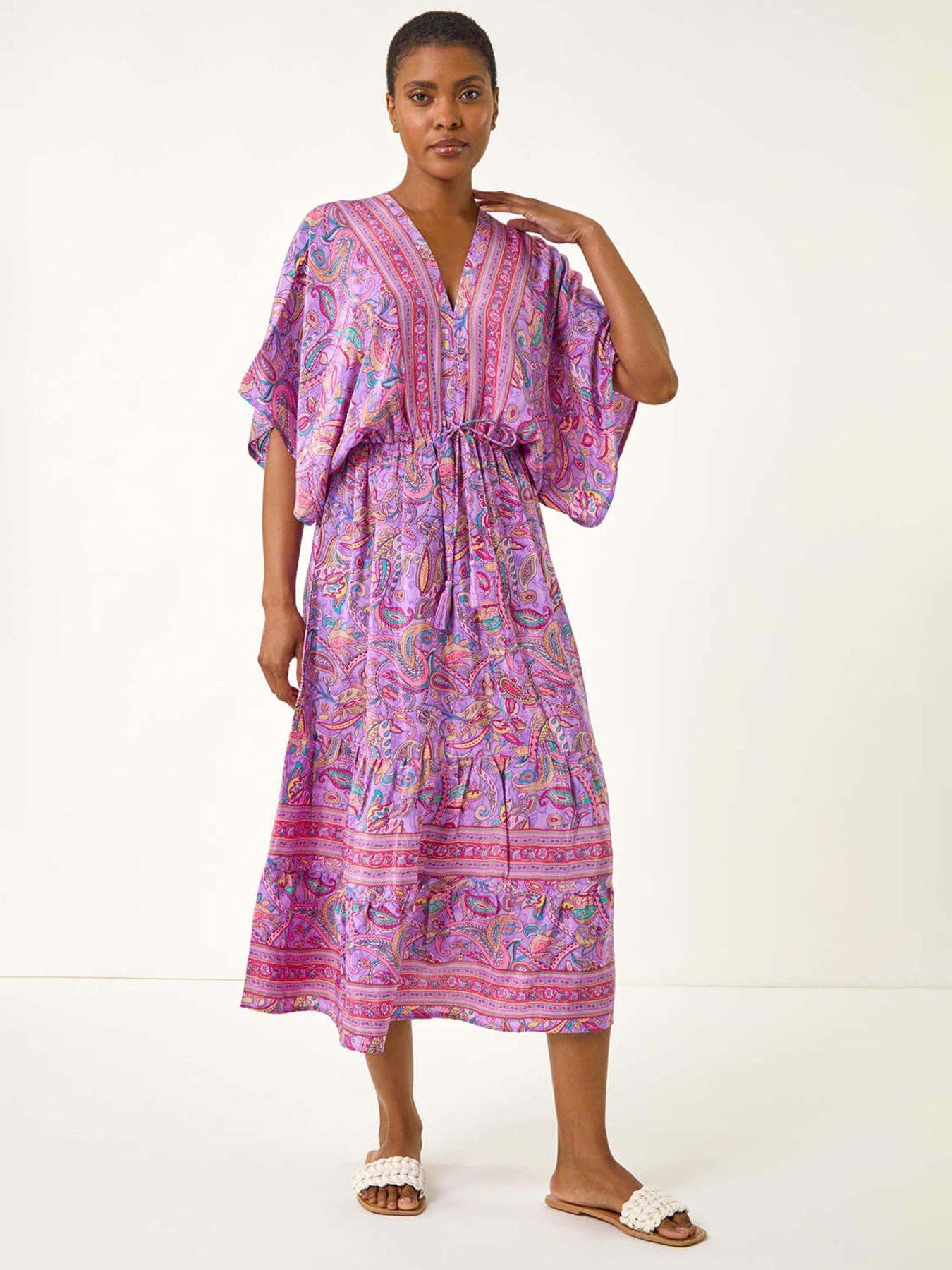 roman-paisley-print-v-neck-midi-dress-purple