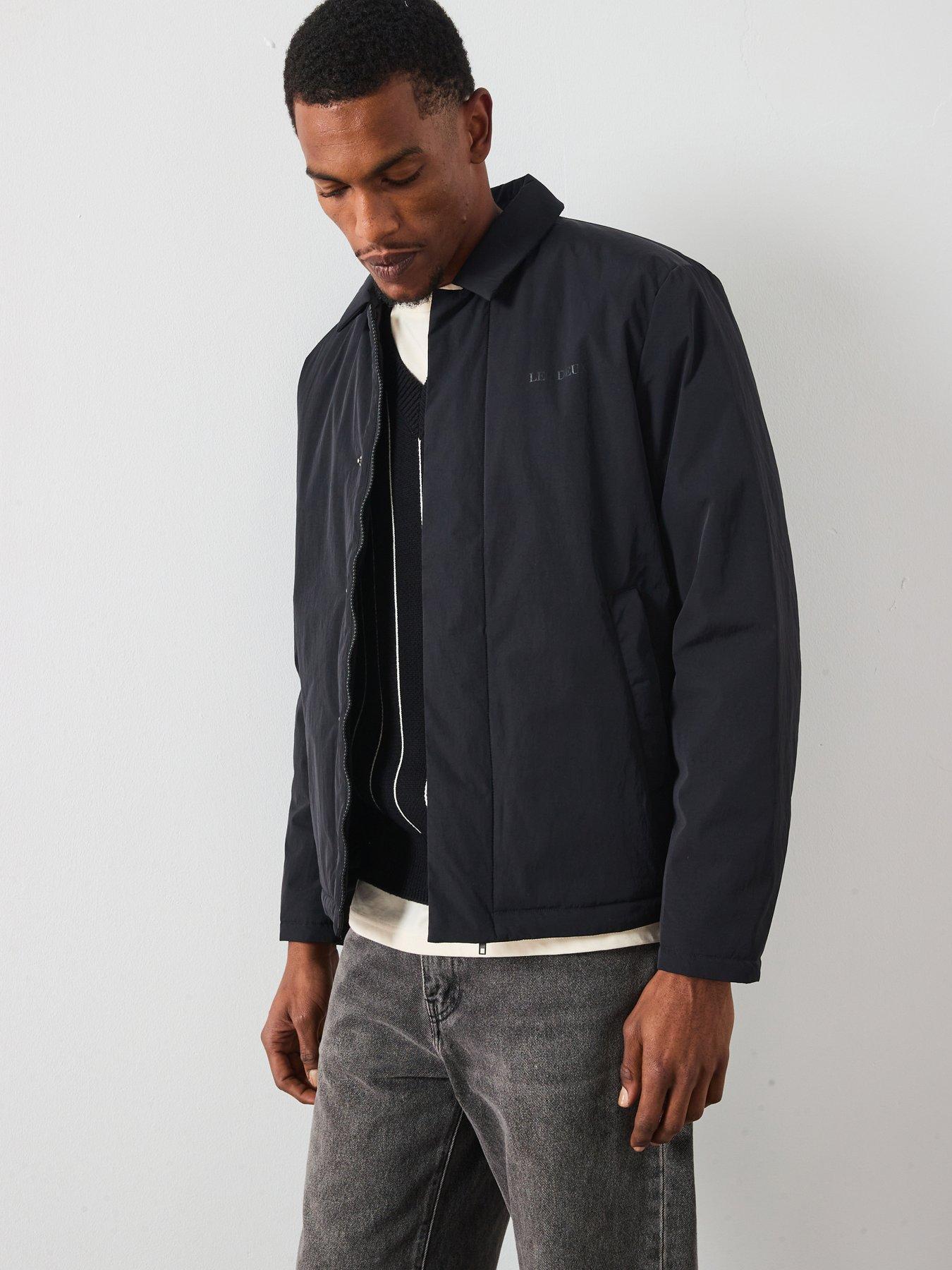  image of les-deux-idris-padded-coach-jacket-black