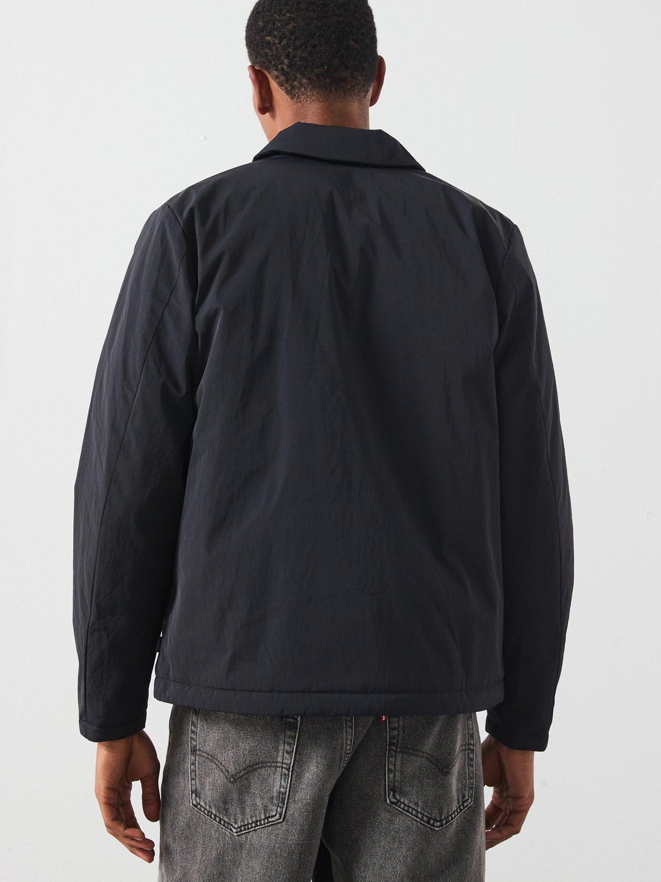  image of les-deux-idris-padded-coach-jacket-black