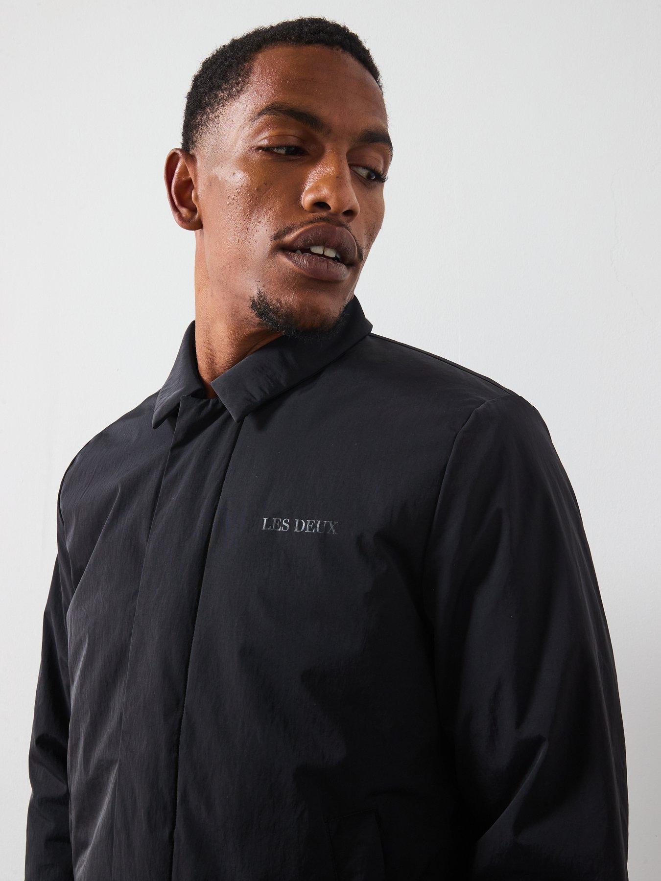  image of les-deux-idris-padded-coach-jacket-black