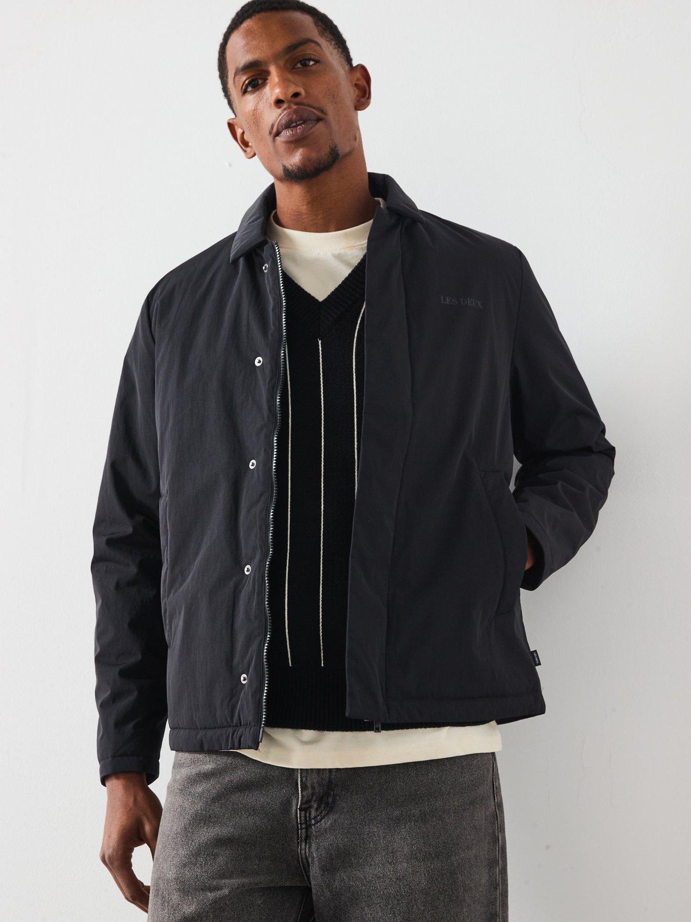  image of les-deux-idris-padded-coach-jacket-black