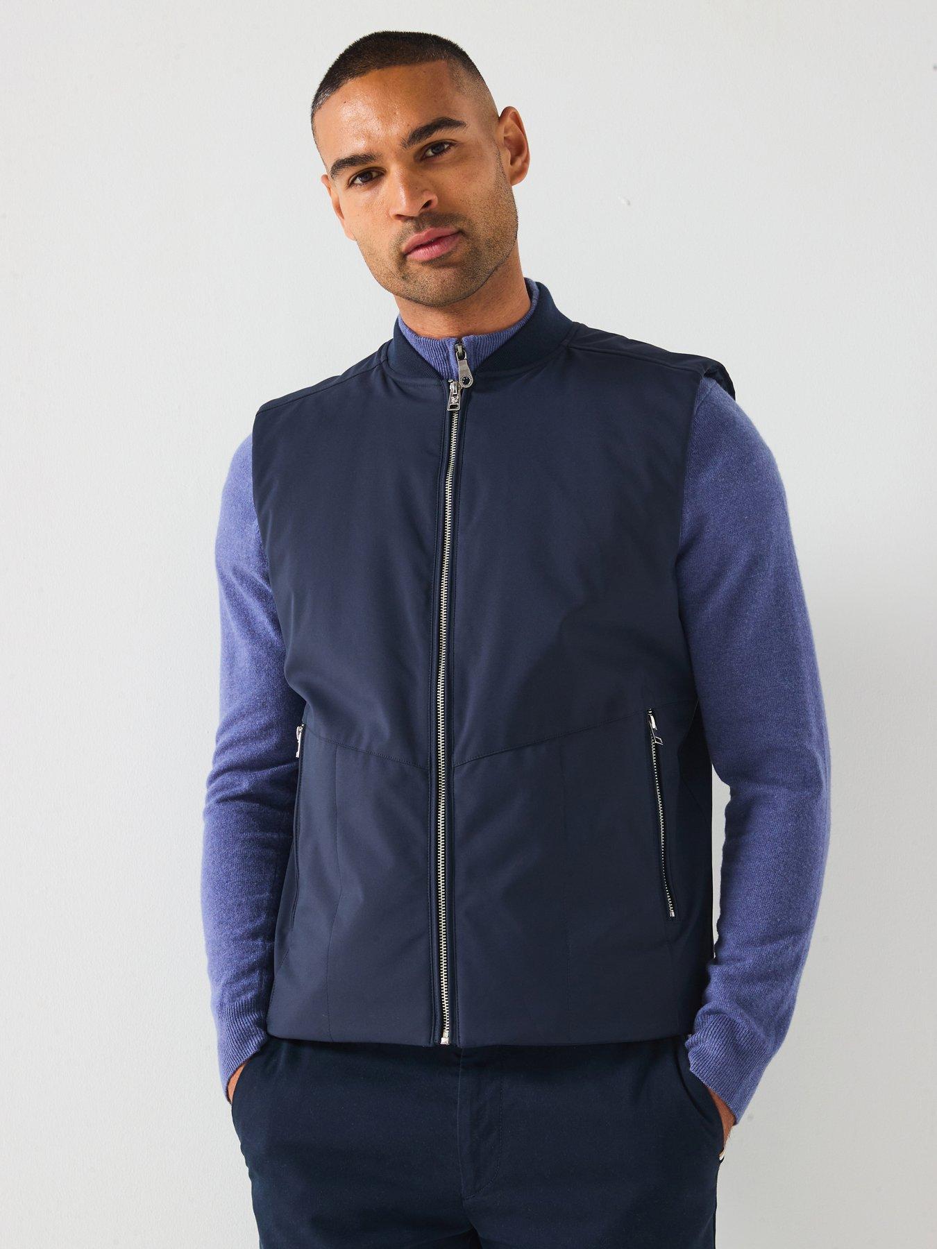 Image 1 of 6 of Lyle & Scott Quilted Shell Gilet- Navy