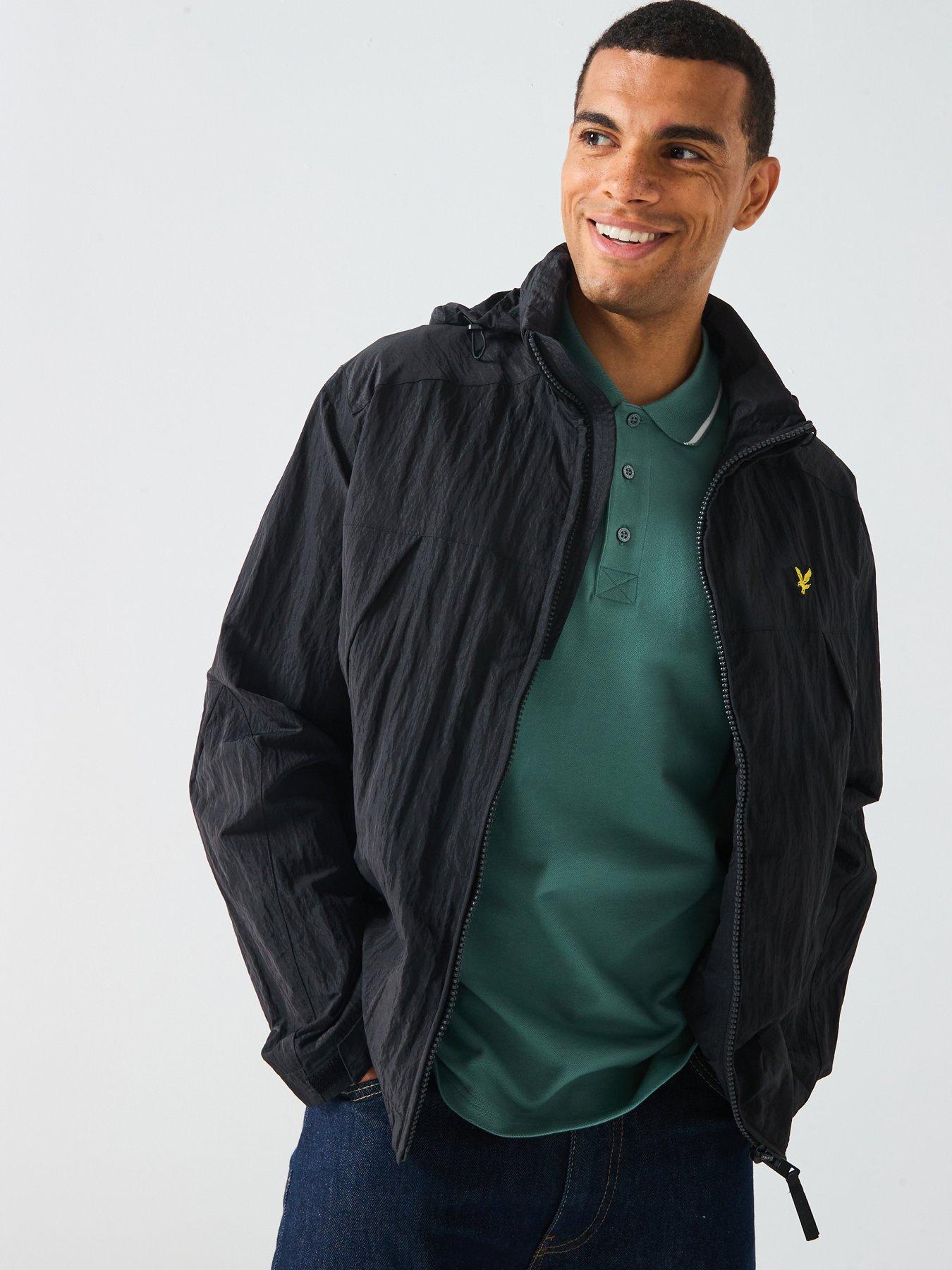 Image 1 of 6 of Lyle & Scott Fold Away Hood Jacket- Black