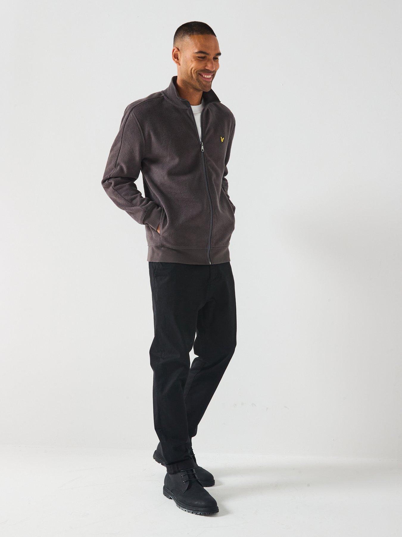  image of lyle-scott-polar-fleece-track-jacket--grey