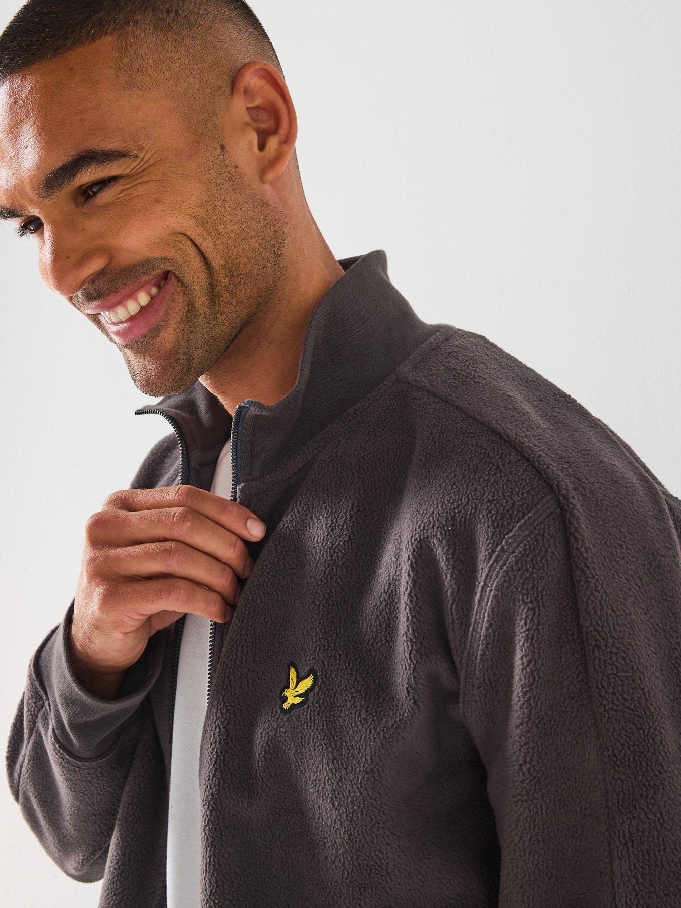  image of lyle-scott-polar-fleece-track-jacket--grey