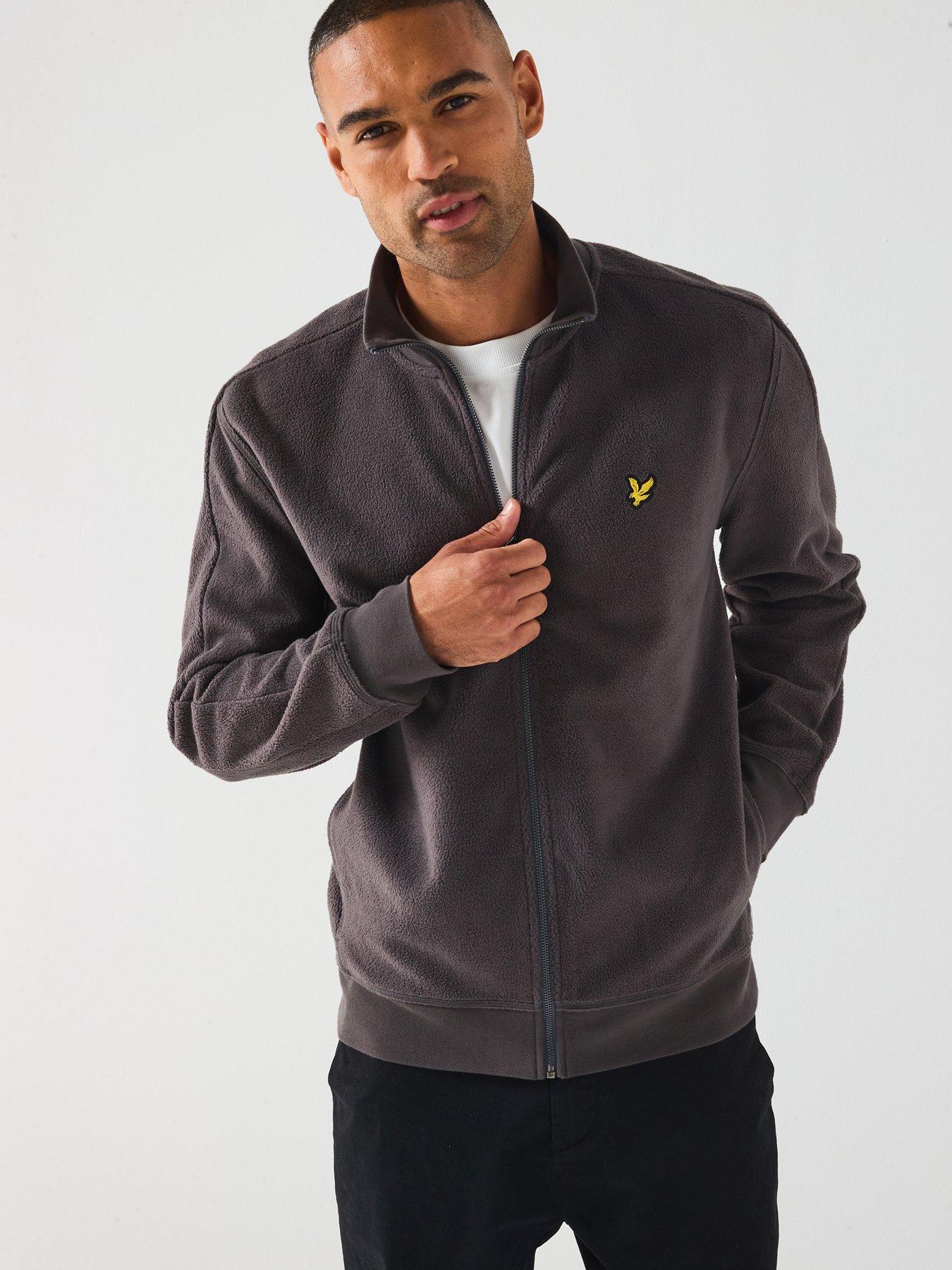  image of lyle-scott-polar-fleece-track-jacket--grey