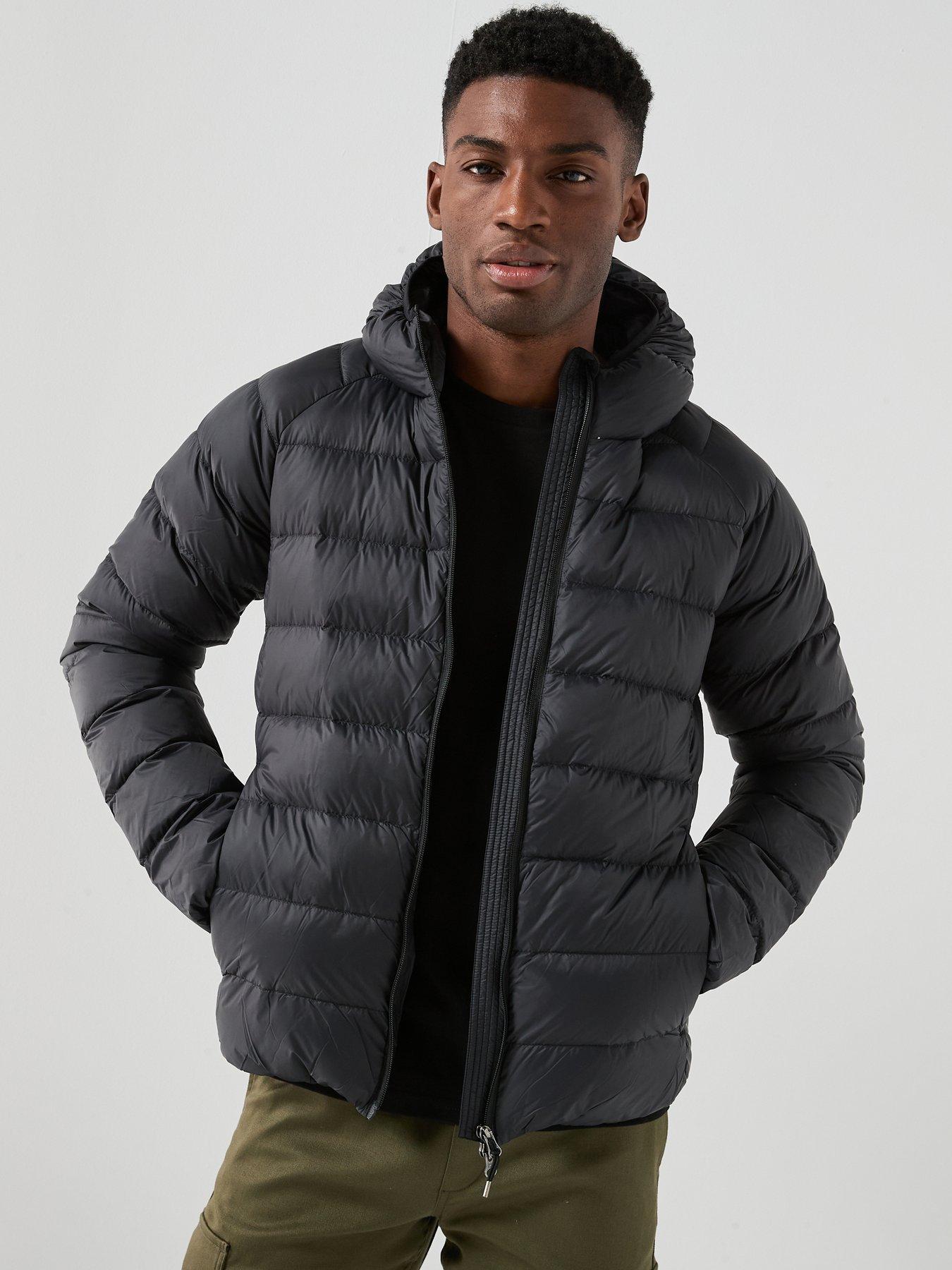 Image 1 of 6 of Pyrenex Arial Hooded Lightweight Packable Padded Jacket - Black