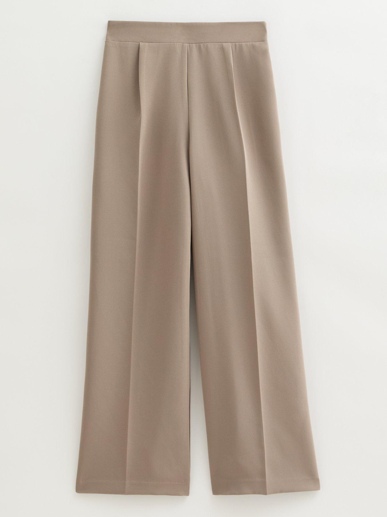 Image 5 of 5 of New Look Mink Pull-On Tailored Trousers - Brown