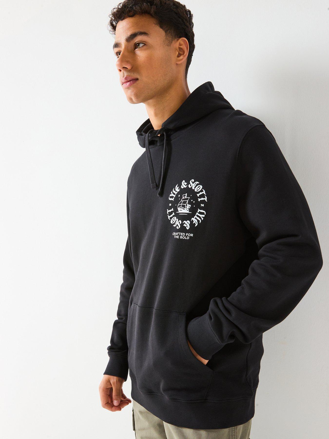 Image 2 of 5 of Lyle & Scott Ship Insignia Graphic Hoodie- Black