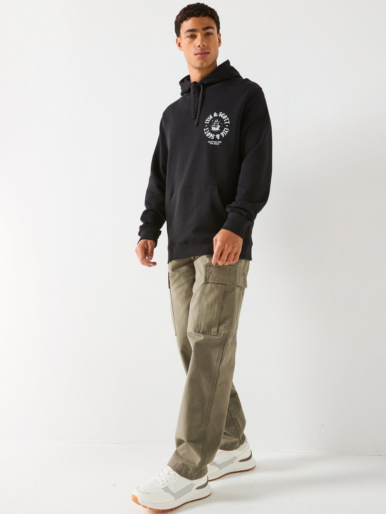 Image 3 of 5 of Lyle & Scott Ship Insignia Graphic Hoodie- Black