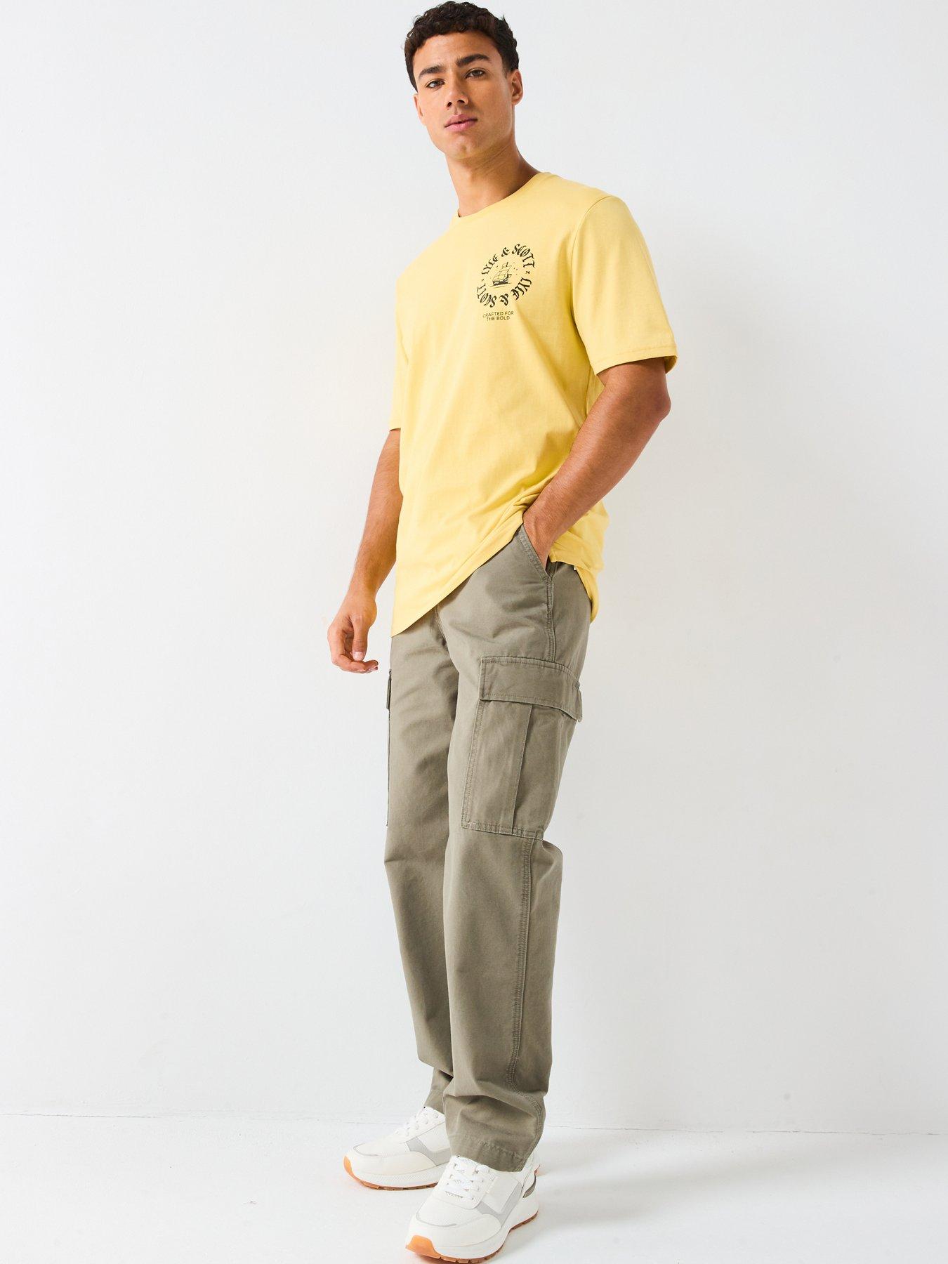  image of lyle-scott-ship-insignia-graphic-relaxed-fit-t-shirt-gold