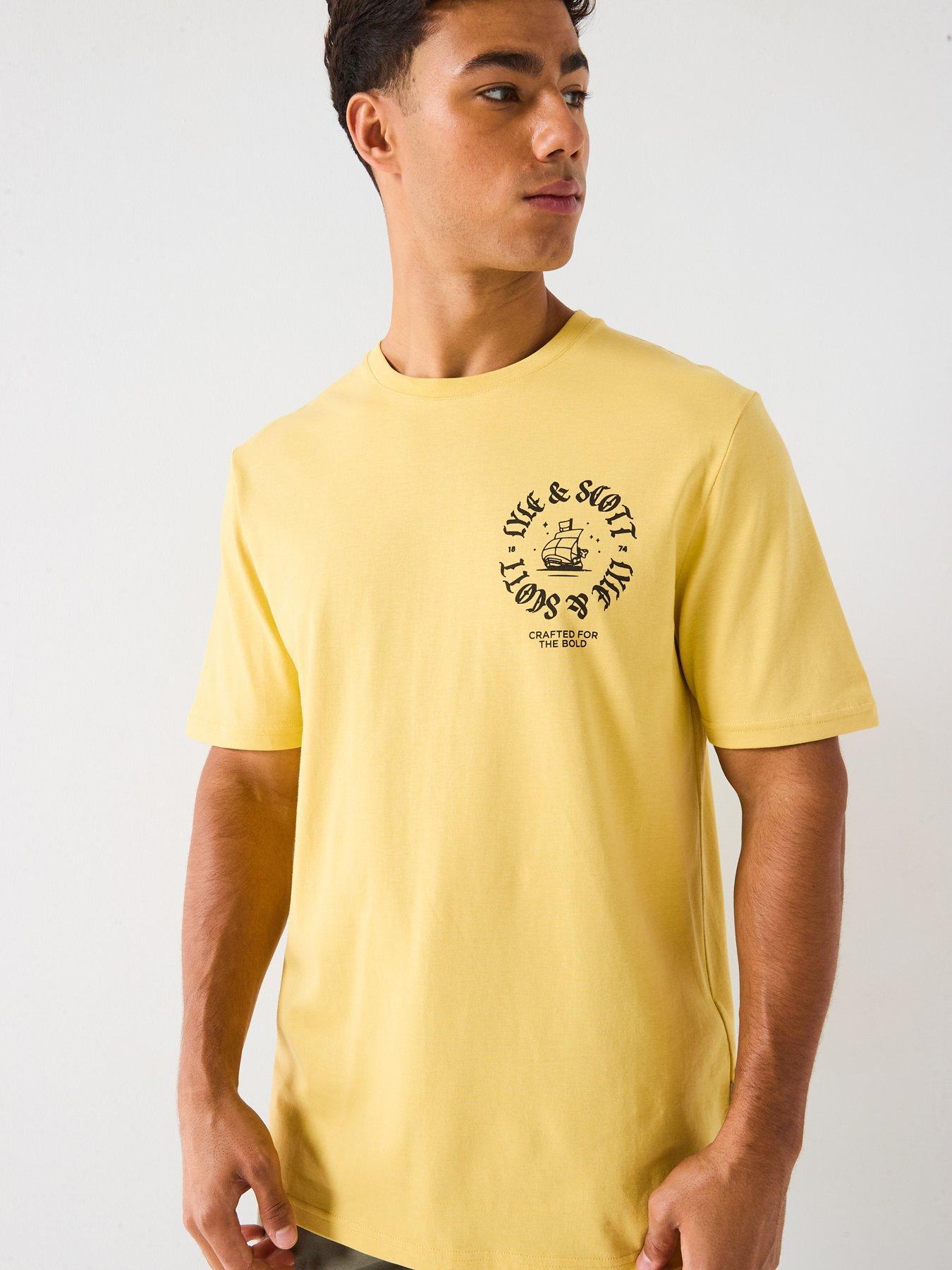  image of lyle-scott-ship-insignia-graphic-relaxed-fit-t-shirt-gold