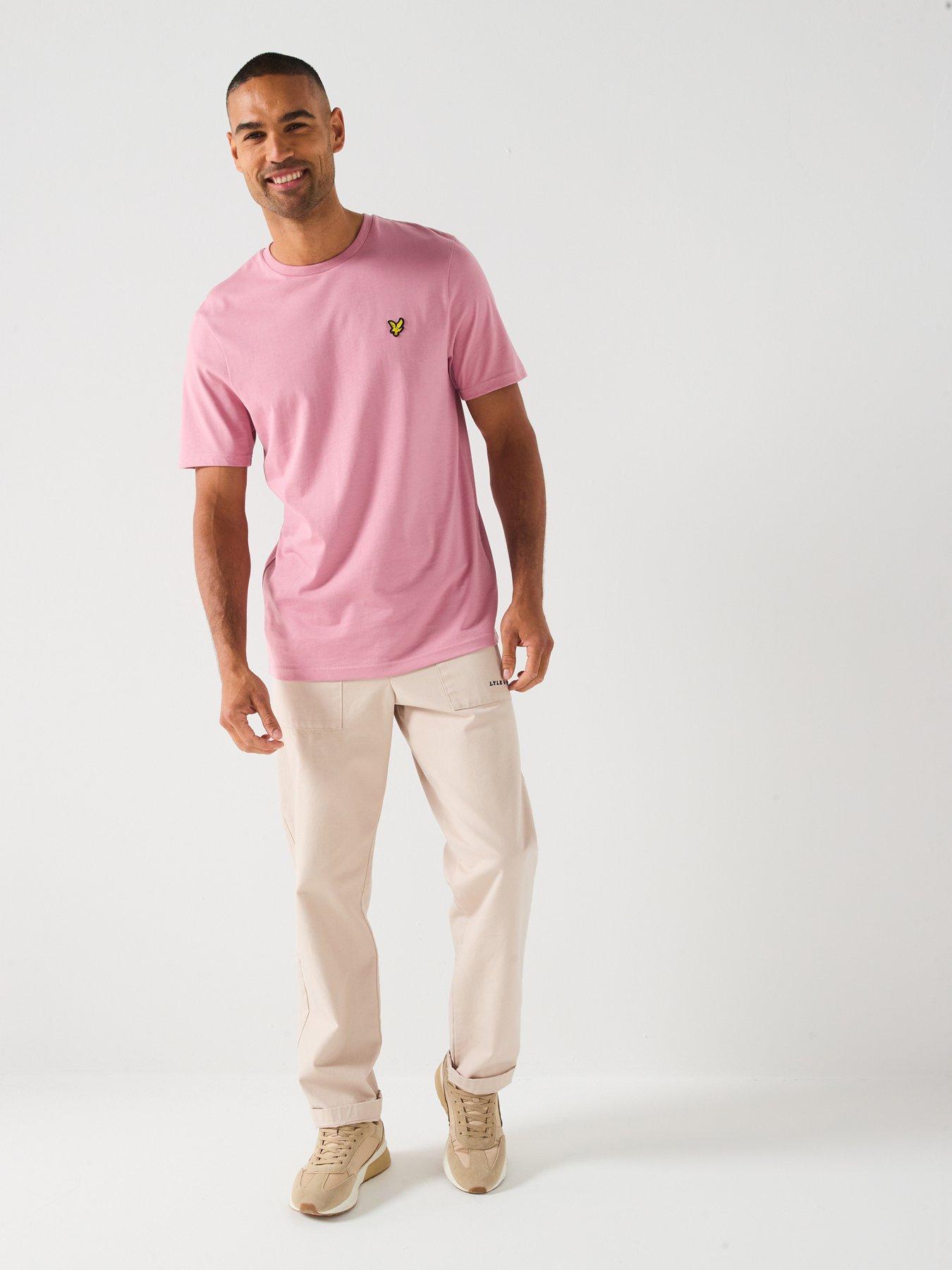 Image 3 of 5 of Lyle & Scott Lyle &amp; Scott Logo Short Sleeve T-shirt- Pink