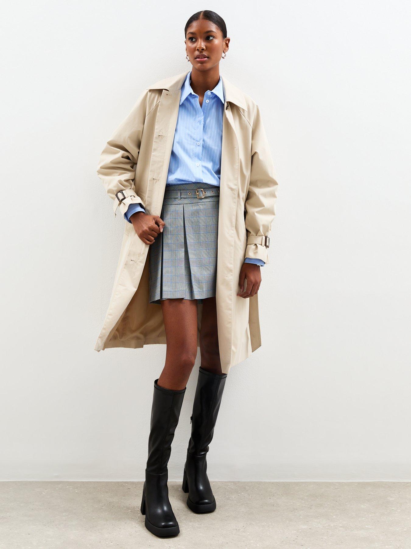  image of new-look-striped-slim-fit-poplin-shirt-blue