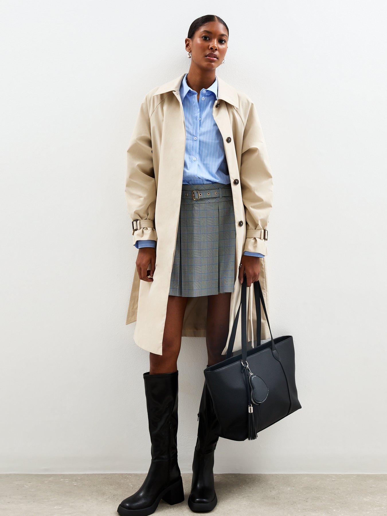  image of new-look-striped-slim-fit-poplin-shirt-blue