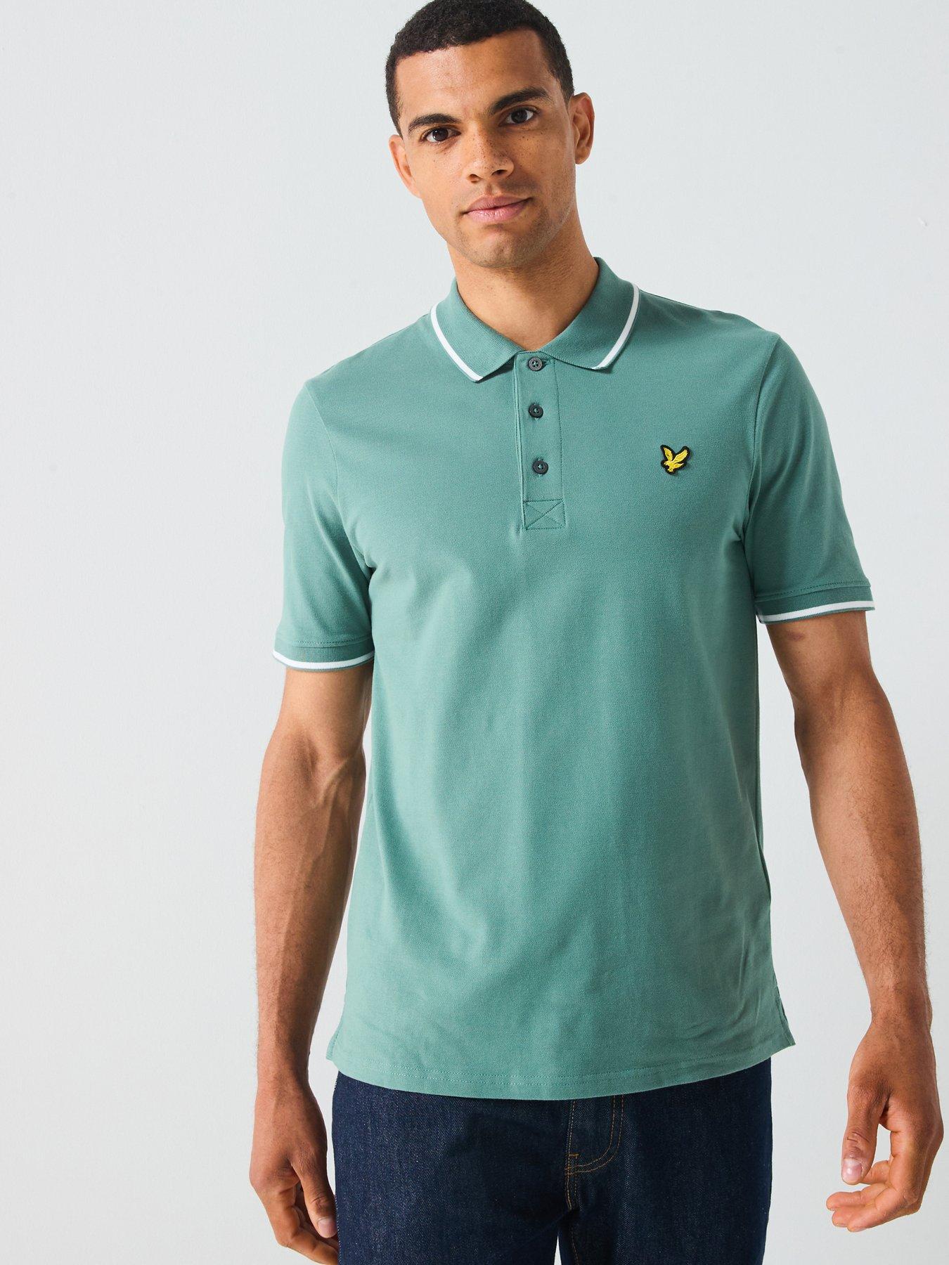 Lyle & Scott Tipped Polo Shirt- Green