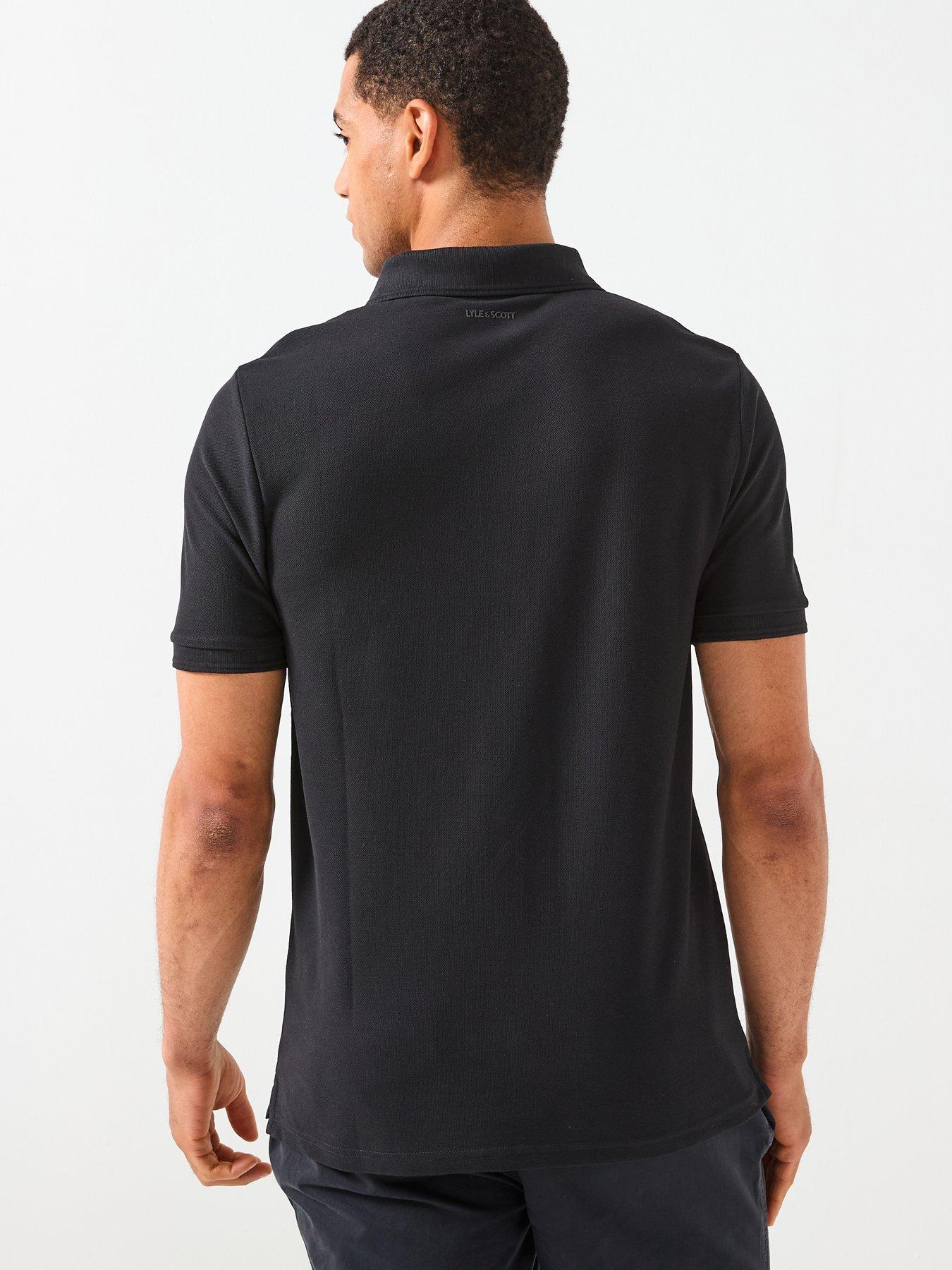 Image 2 of 6 of Lyle & Scott Ottoman Half Zip Polo Shirt - Black