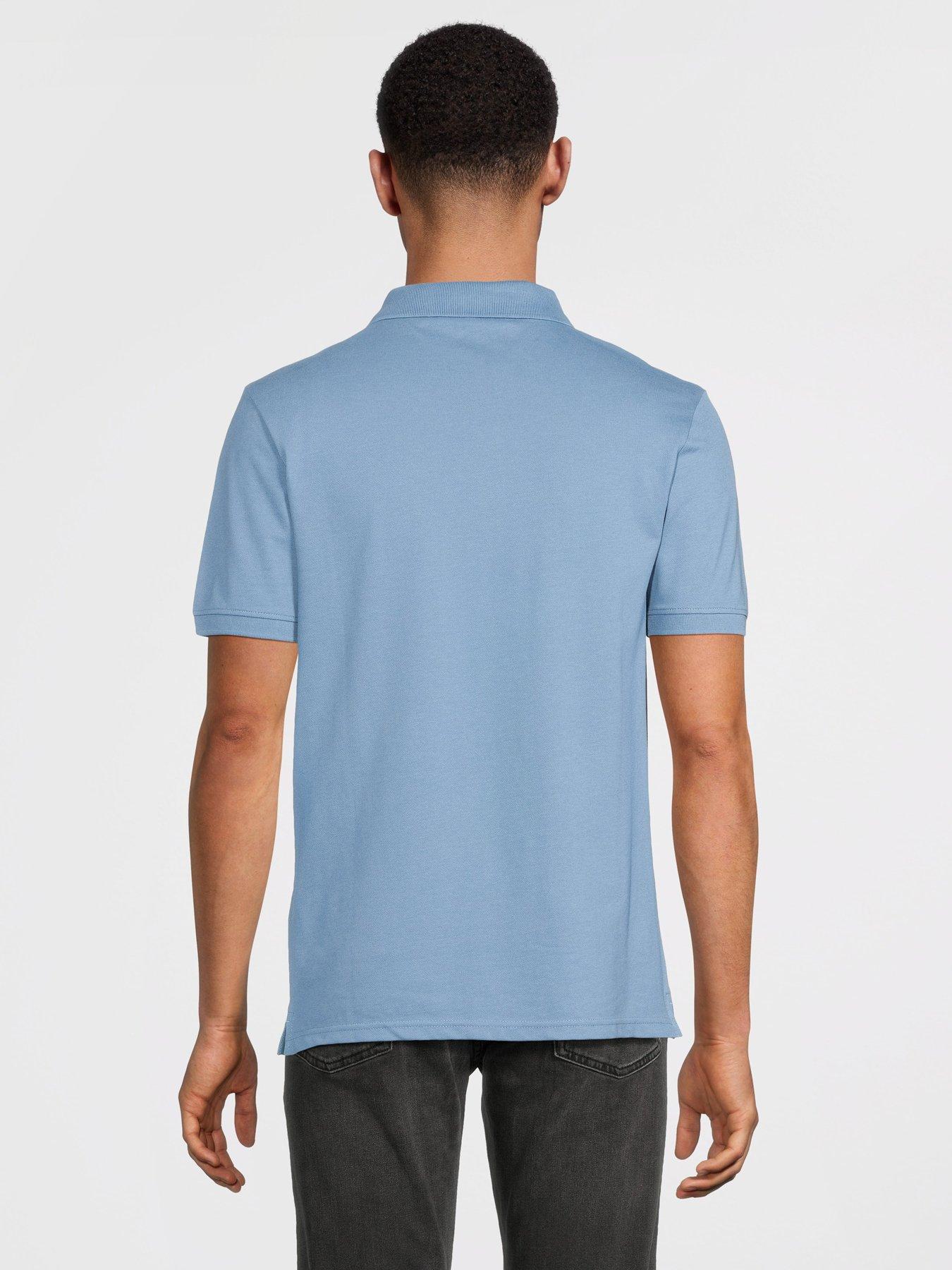 stillFront image of lyle-scott-plain-polo-shirt--blue