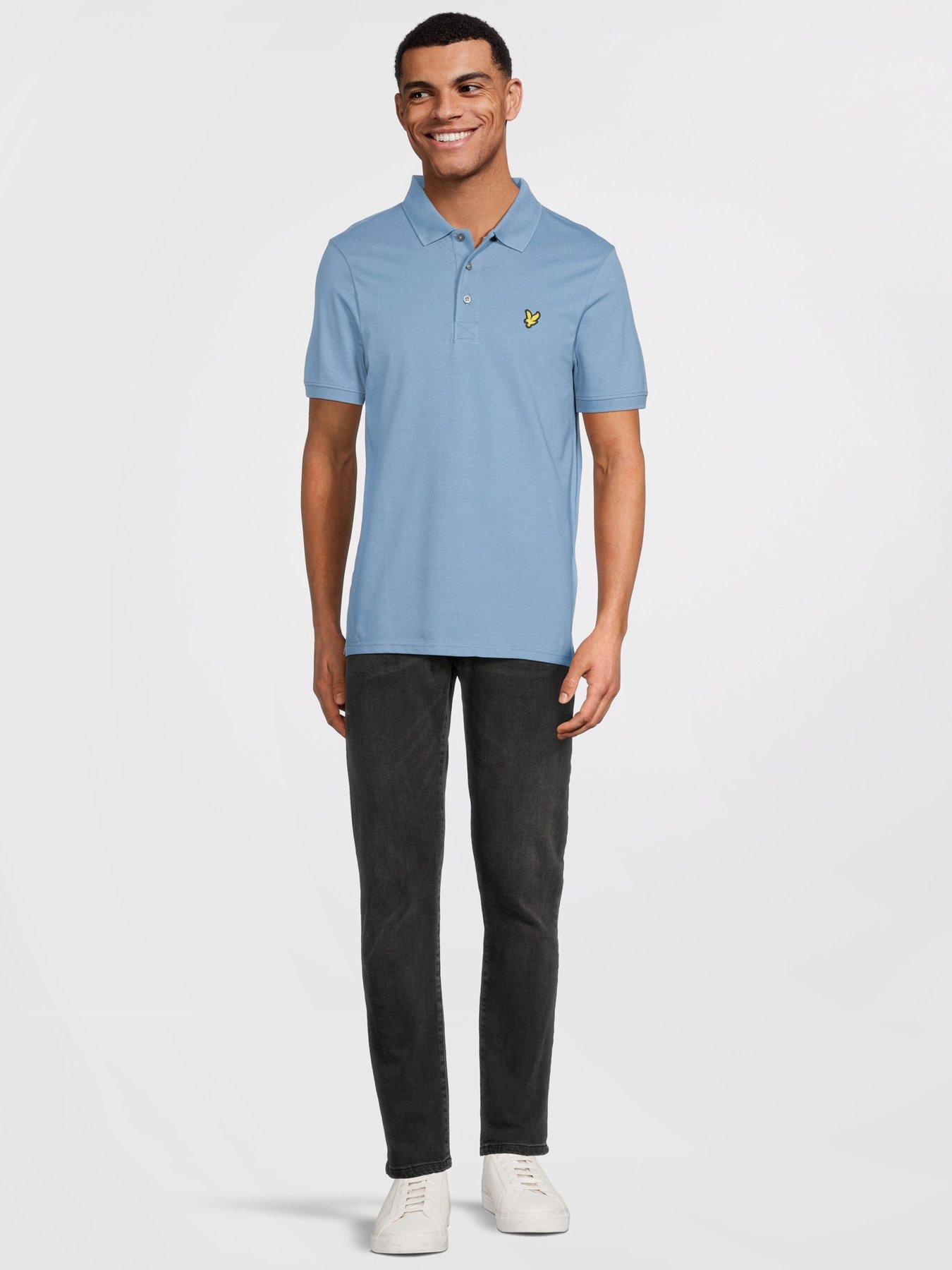  image of lyle-scott-plain-polo-shirt--blue