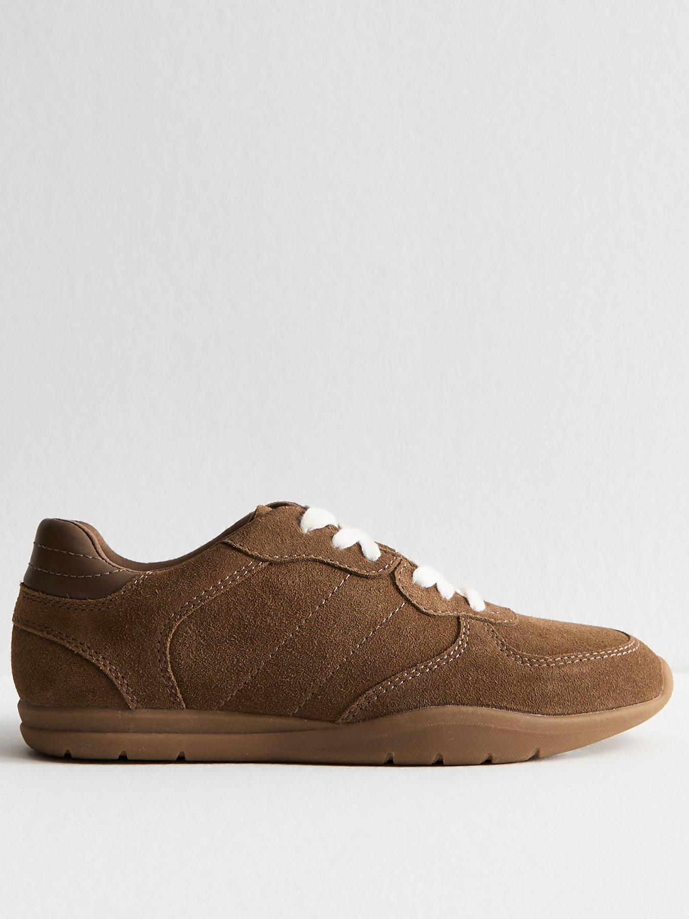 New Look Tan Suede Lace Up Trainers