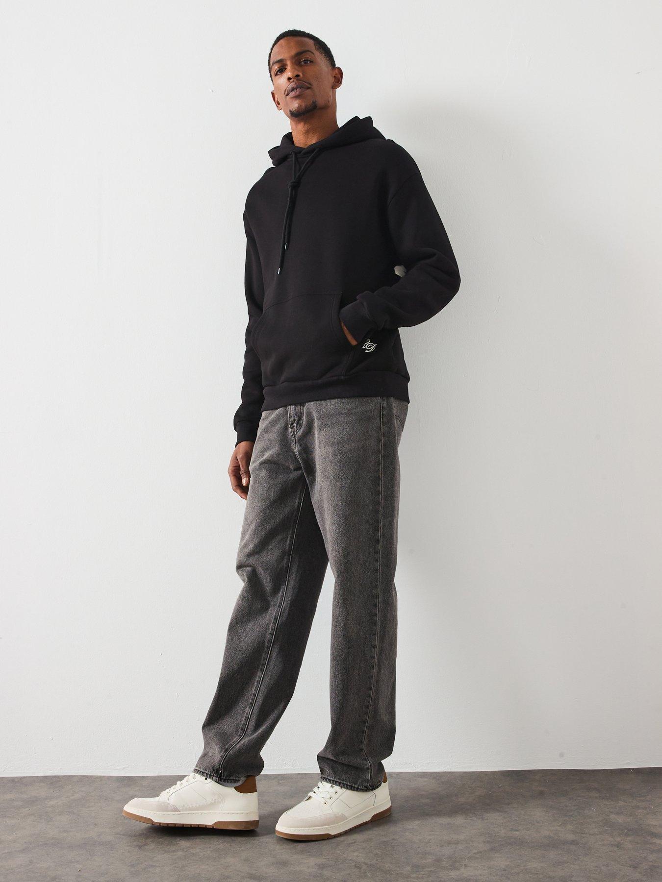 Image 6 of 6 of Les Deux Danton Large Back Initial Overhead Hoodie - Black