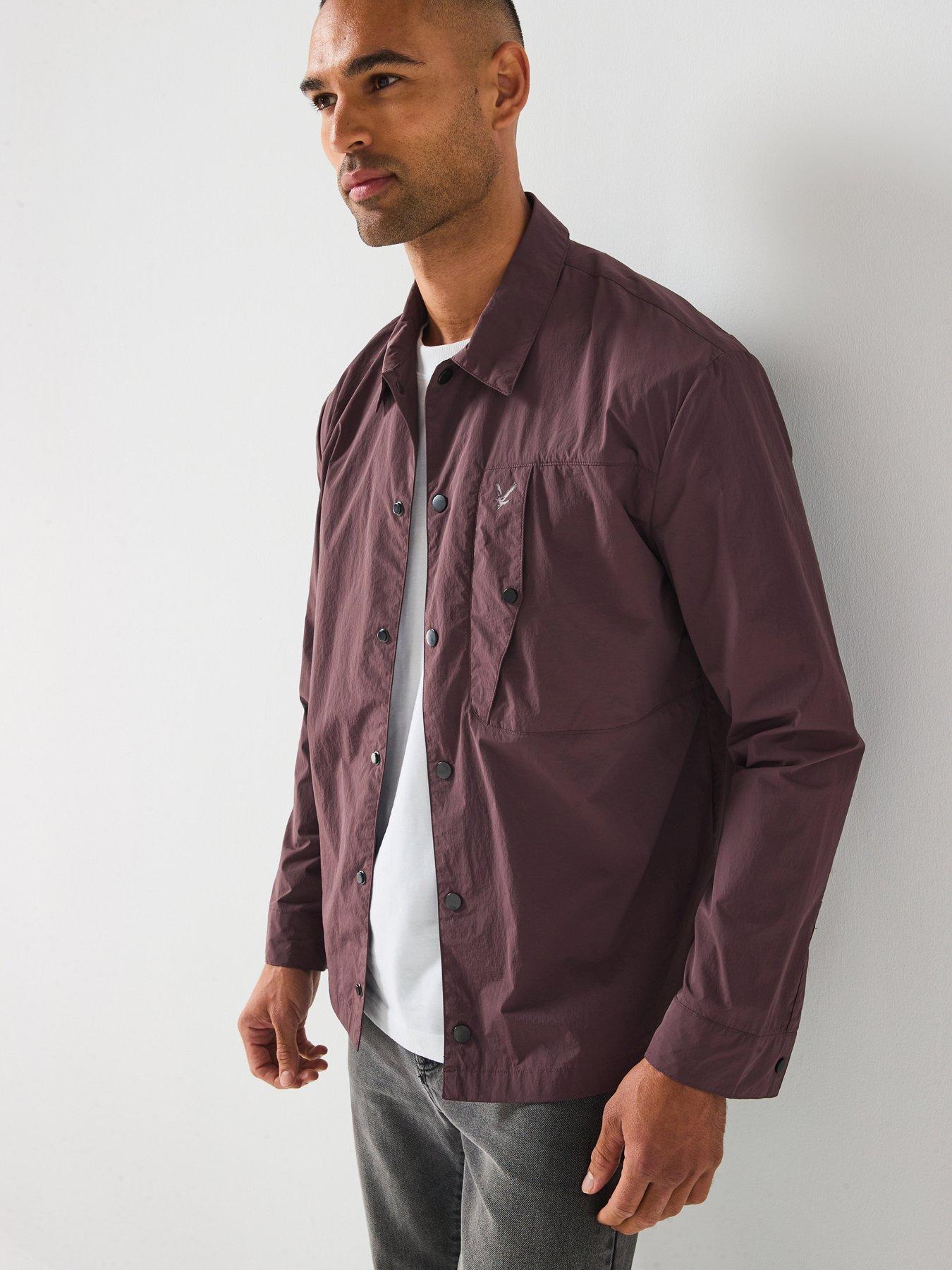 lyle-scott-crinkle-nylon-overshirt--brown