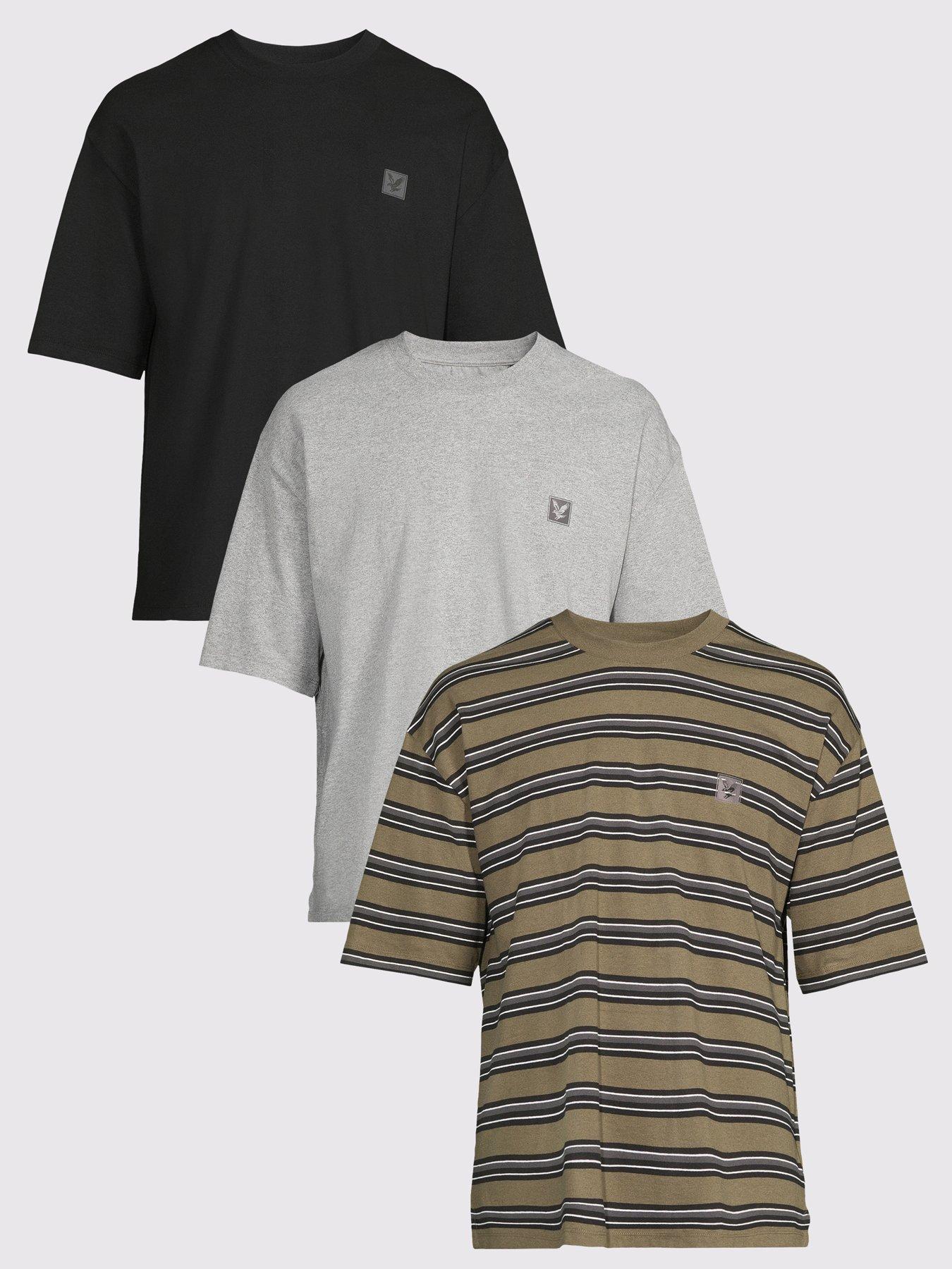 front image of lyle-scott-striped-3-pack-relaxed-t-shirt--multi