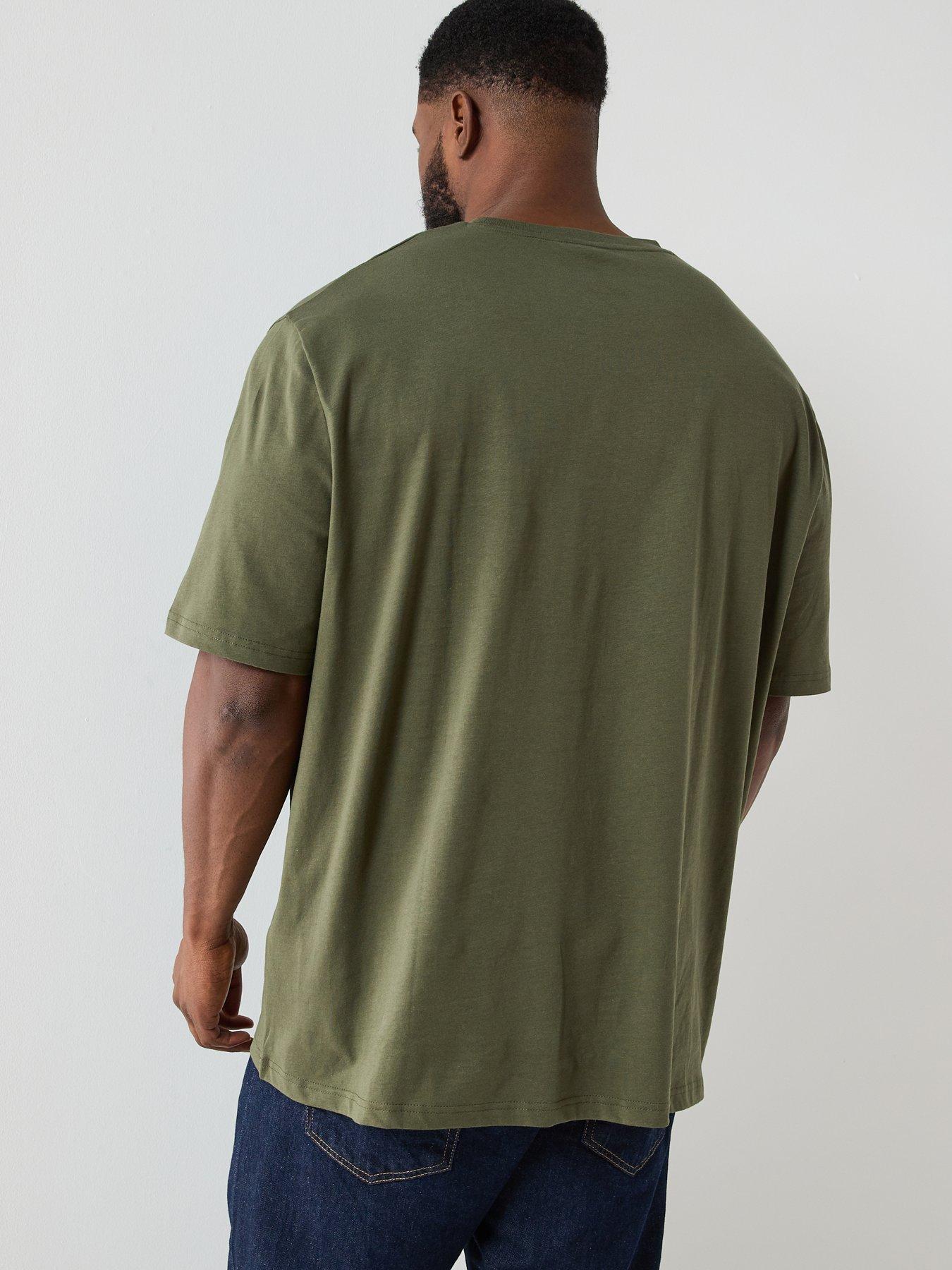 stillFront image of lyle-scott-big-and-tall-plain-t-shirt--blue