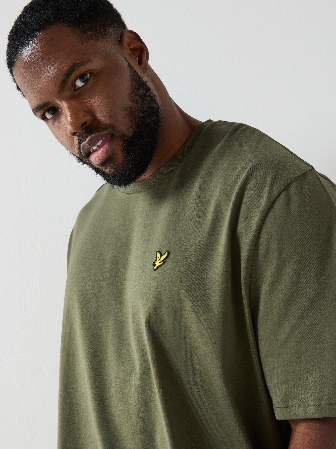  image of lyle-scott-big-and-tall-plain-t-shirt--blue