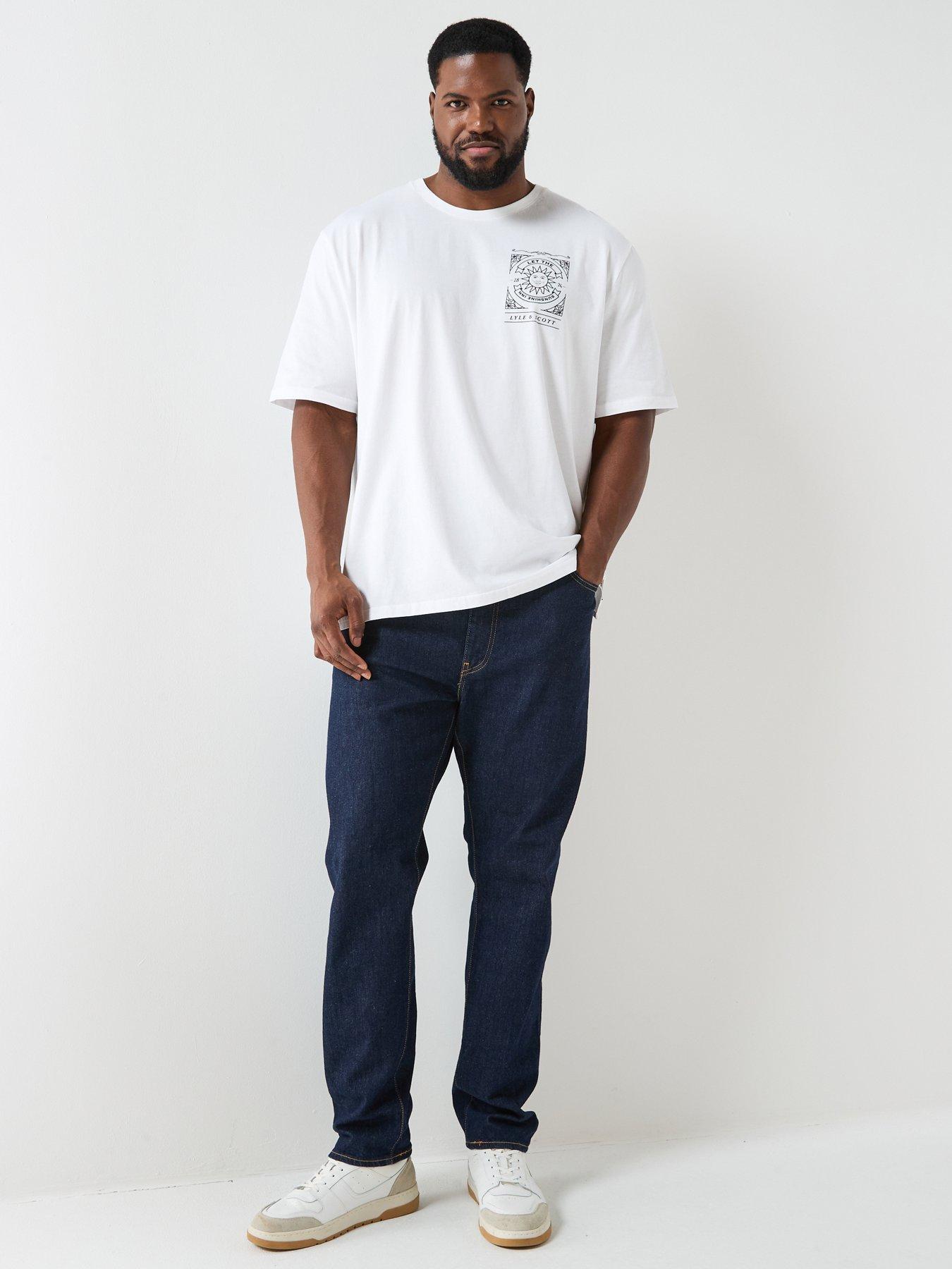  image of lyle-scott-big-and-tall-sunshine-inn-graphic-t-shirt-white