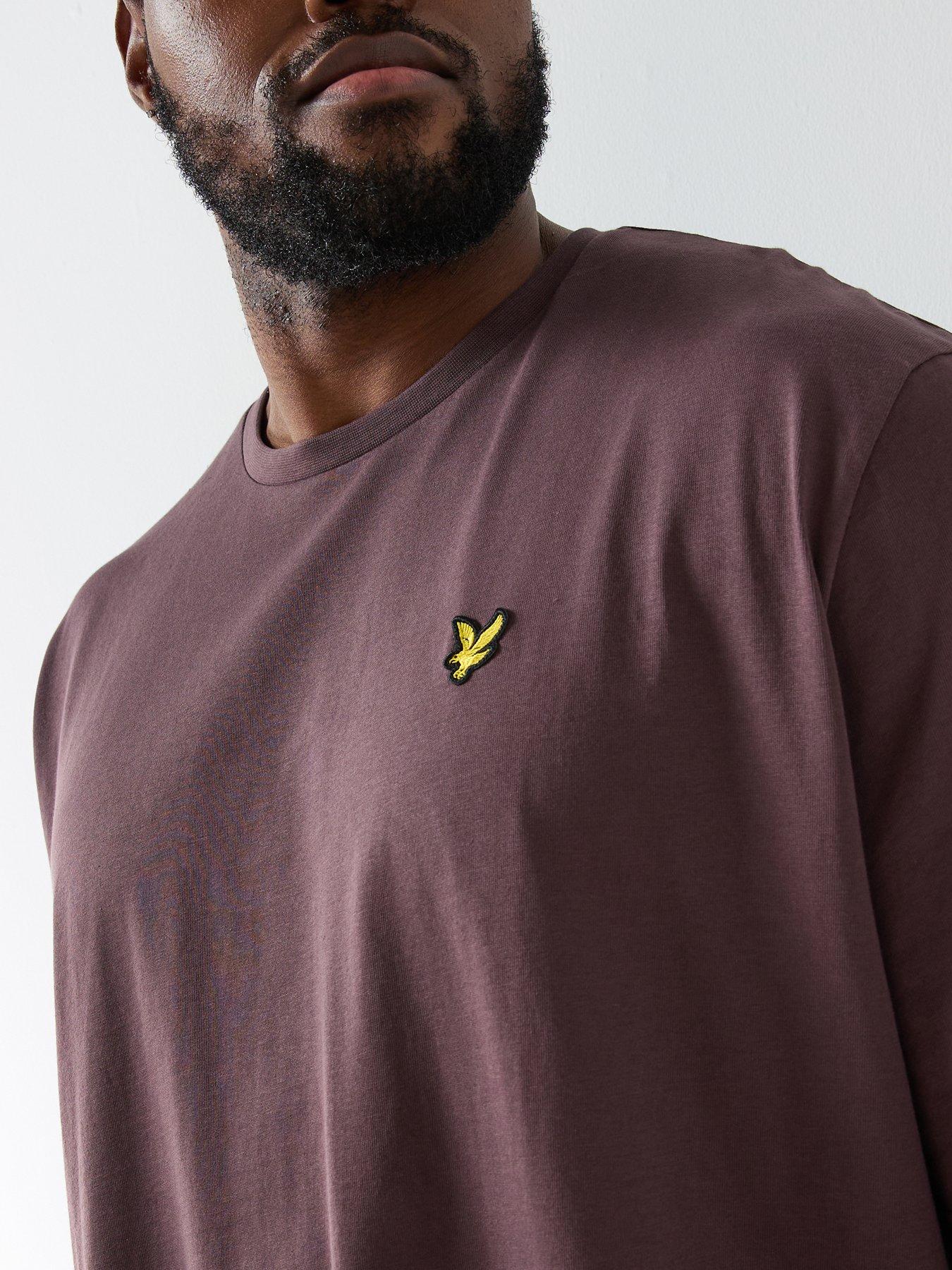  image of lyle-scott-big-and-tall-plain-t-shirt--brown
